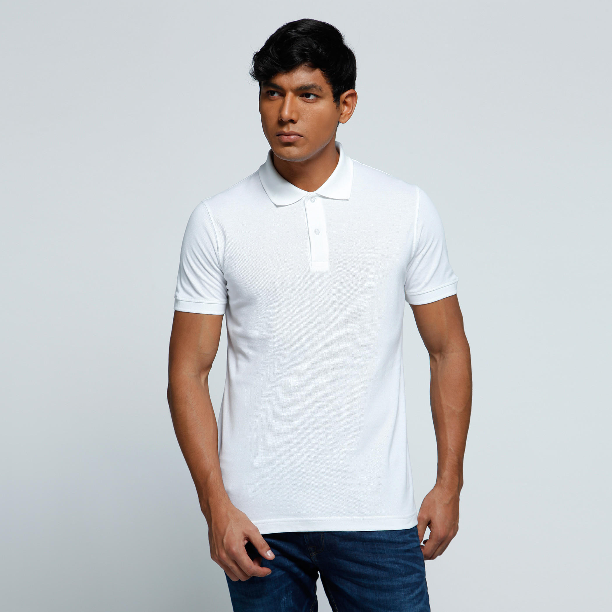 Polo Neck T-Shirt with Short Sleeves-men-clothing-tshirtsandpolos-tshirts-image-1