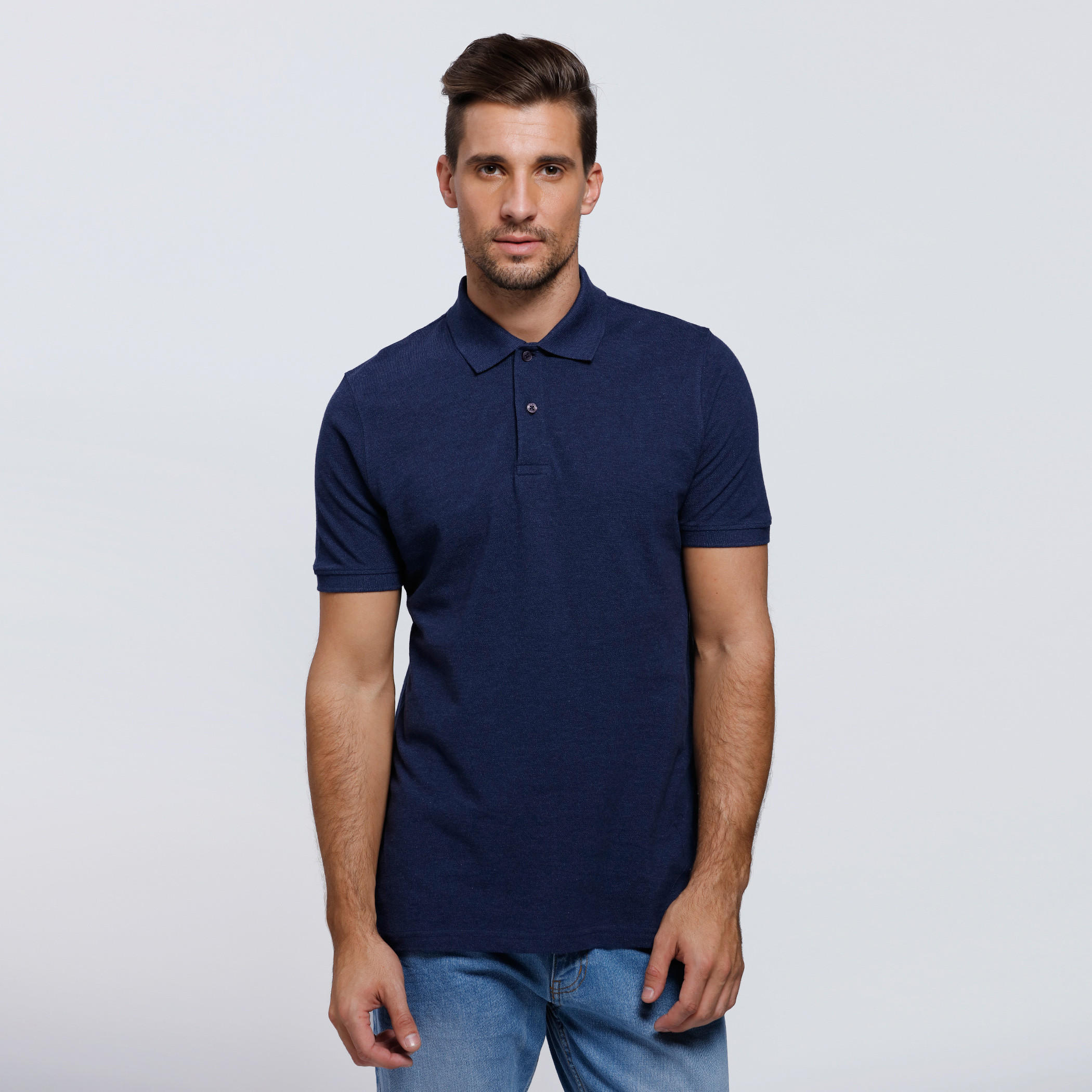 تيشيرت بياقة عادية وأكمام قصيرة-men-clothing-tshirtsandpolos-polos-image-5