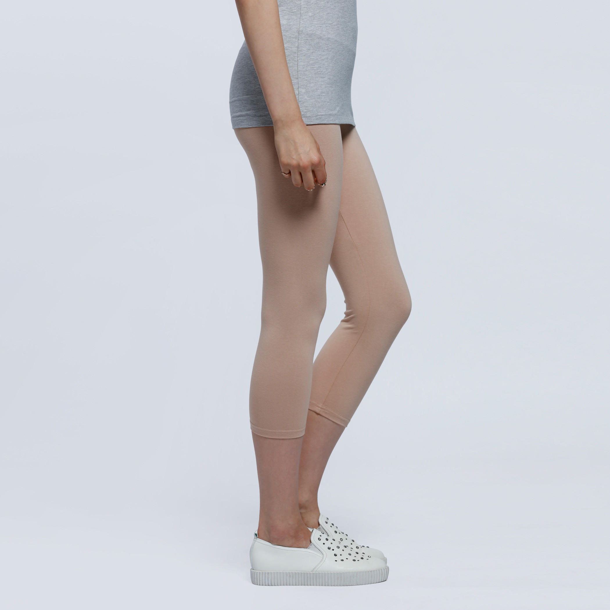 Cropped Leggings with Elasticised Waistband-women-clothing-bottoms-leggings-image-3