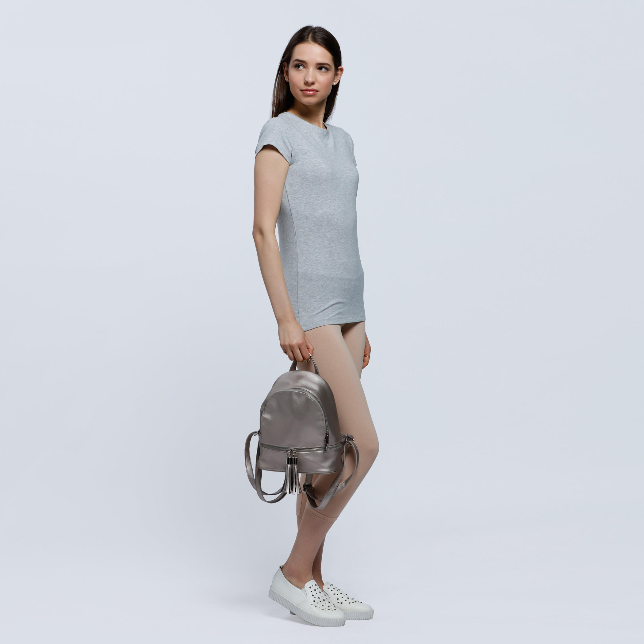 Cropped Leggings with Elasticised Waistband-women-clothing-bottoms-leggings-image-1