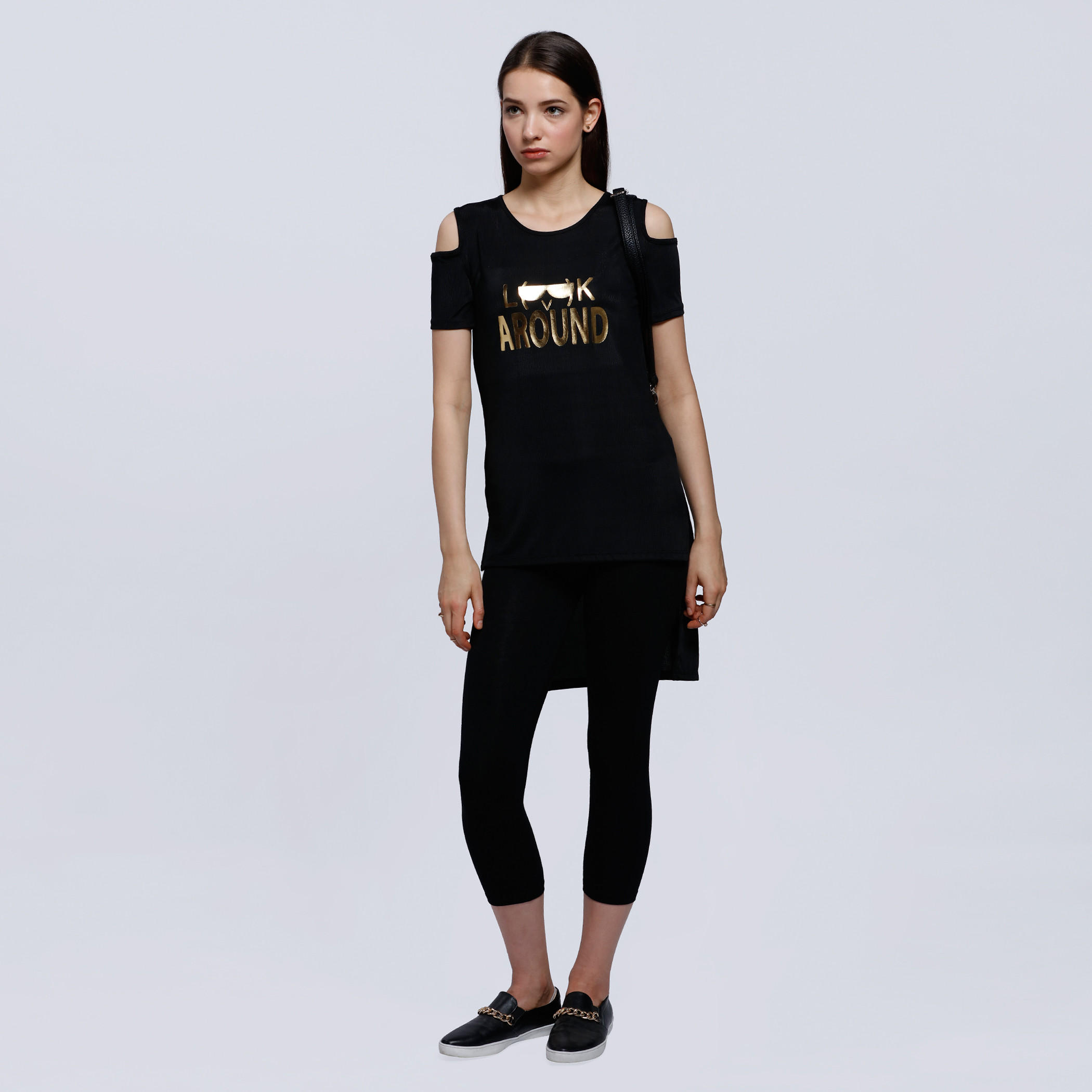Knee Length Leggings with Elasticised Waistband-women-clothing-bottoms-leggings-image-5
