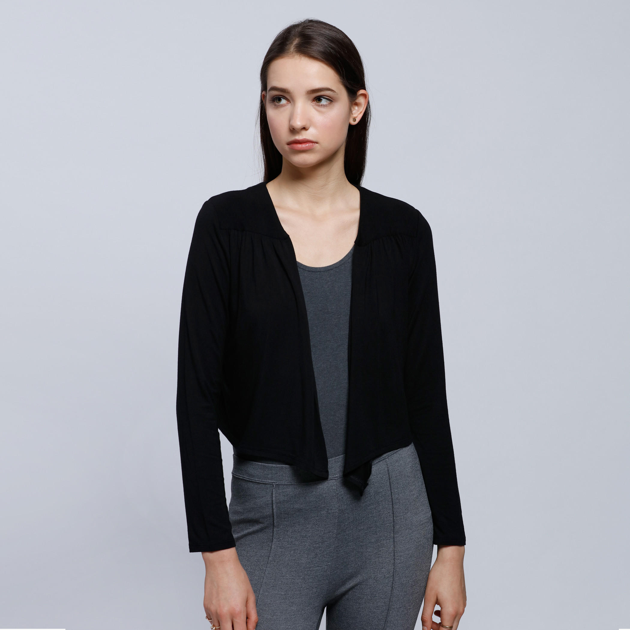 Bolero Jacket with Long Sleeves -women-winterwear-cardigansandjumpers-cardigans-image-1
