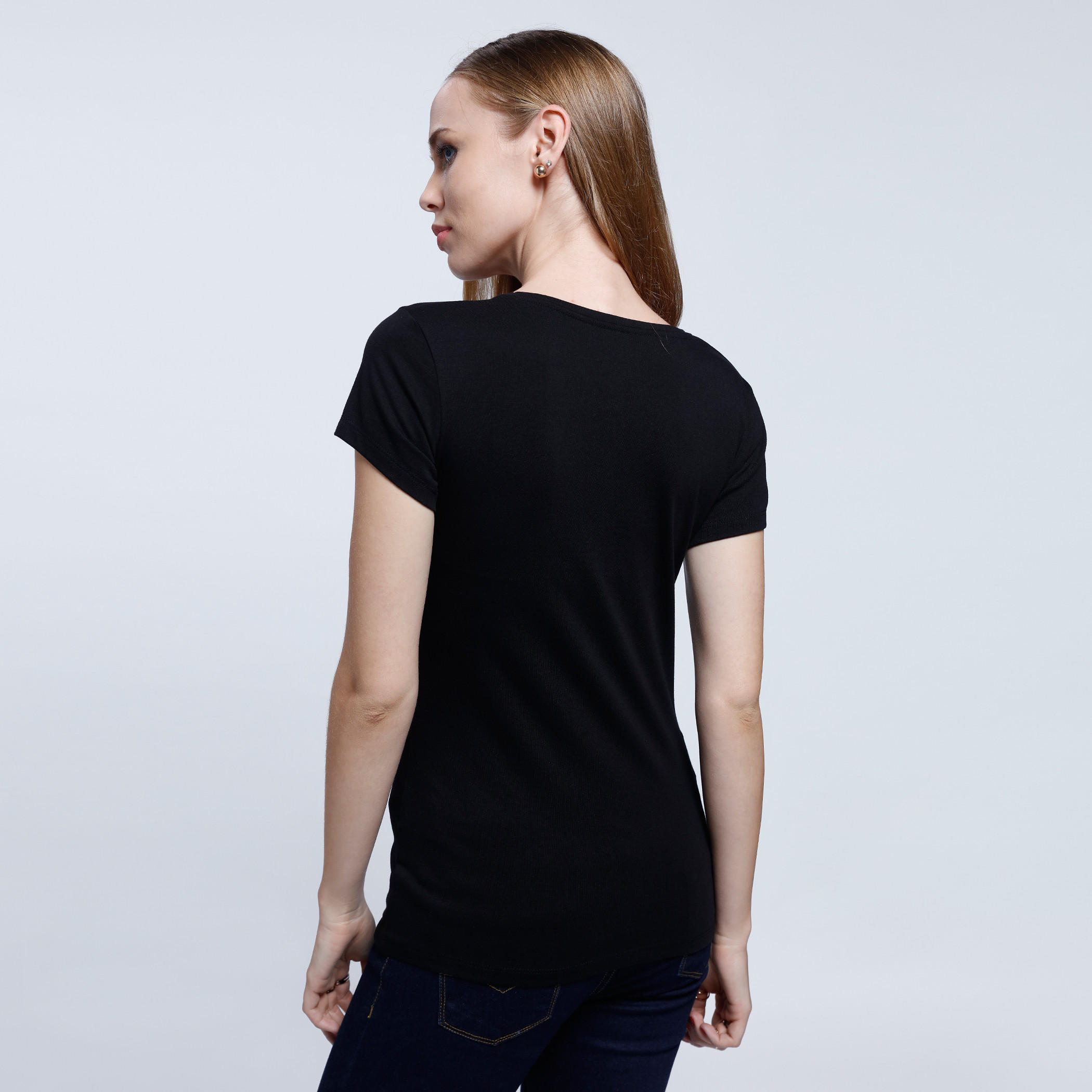 Round Neck Top with Short Sleeves-women-clothing-tshirts-image-2