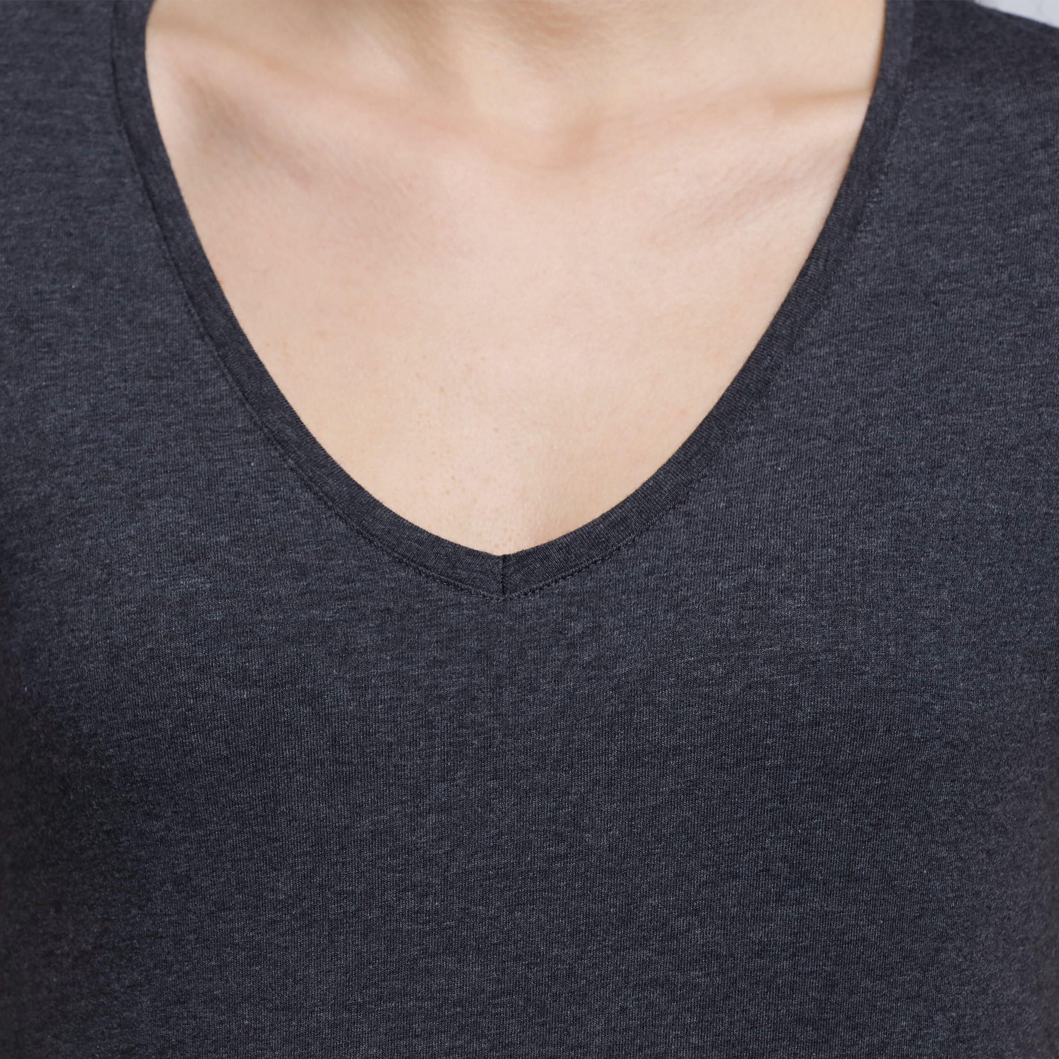 V-Neck T-Shirt with Short Sleeves -women-clothing-tshirts-image-4