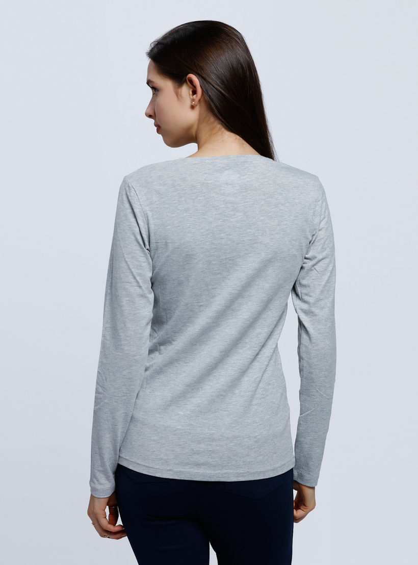 Long Sleeves Top with Round Neck-women-clothing-tshirts-image-4