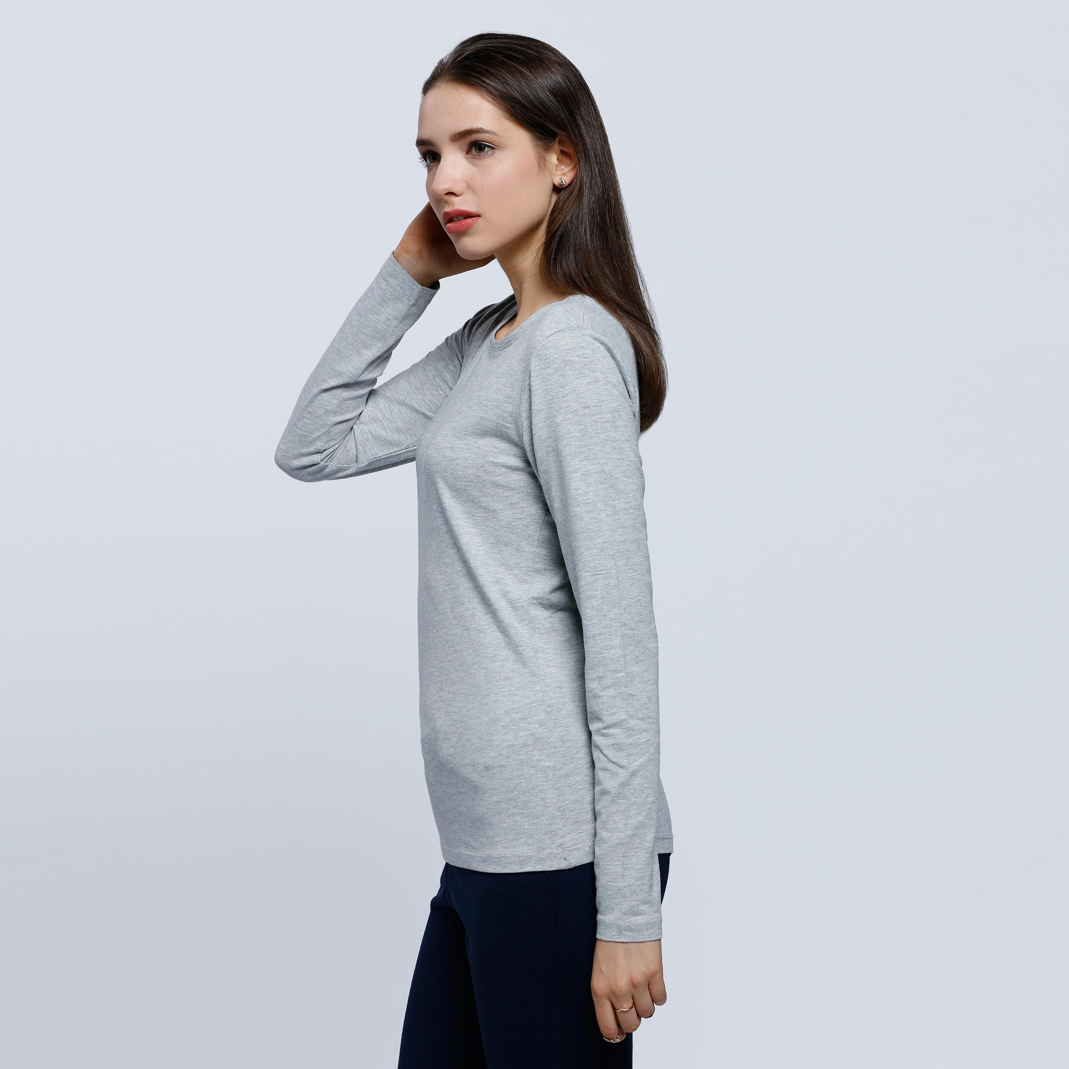 Long Sleeves Top with Round Neck-women-clothing-tshirts-image-3