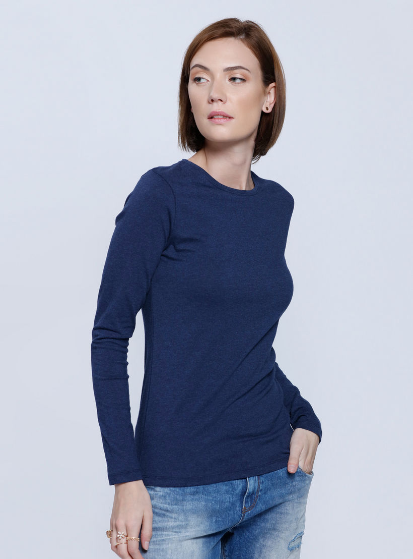 Long Sleeves T-Shirt with Round Neck-women-clothing-tshirts-image-5