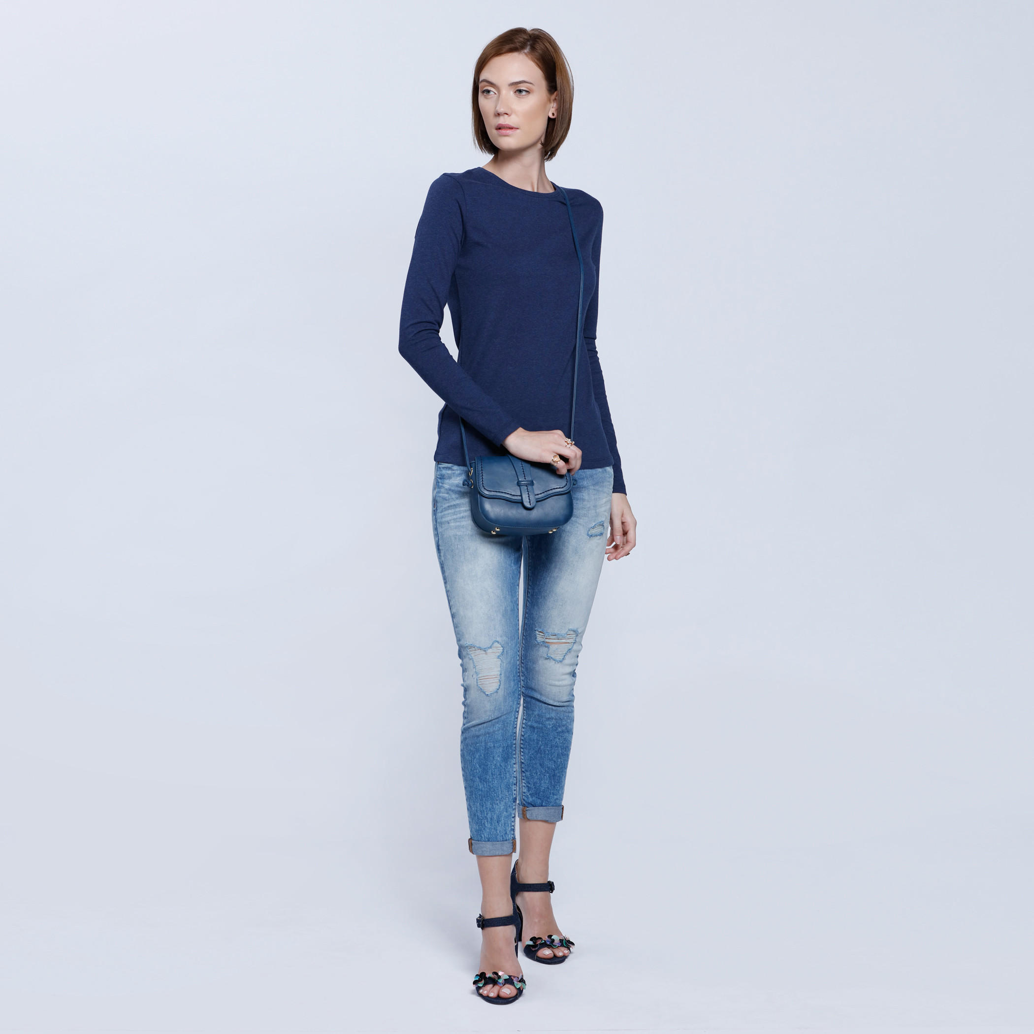 Long Sleeves T-Shirt with Round Neck-women-clothing-tshirts-image-1
