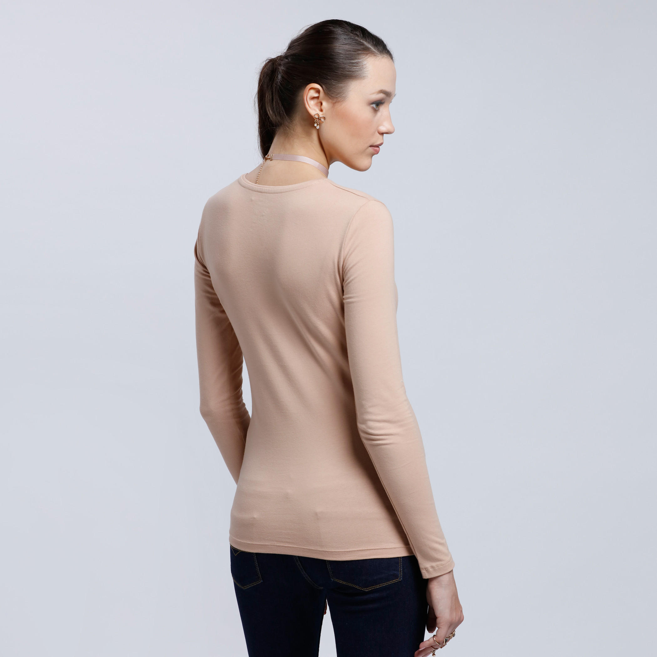 Long Sleeves T-Shirt with Crew Neck-women-clothing-tshirts-image-2