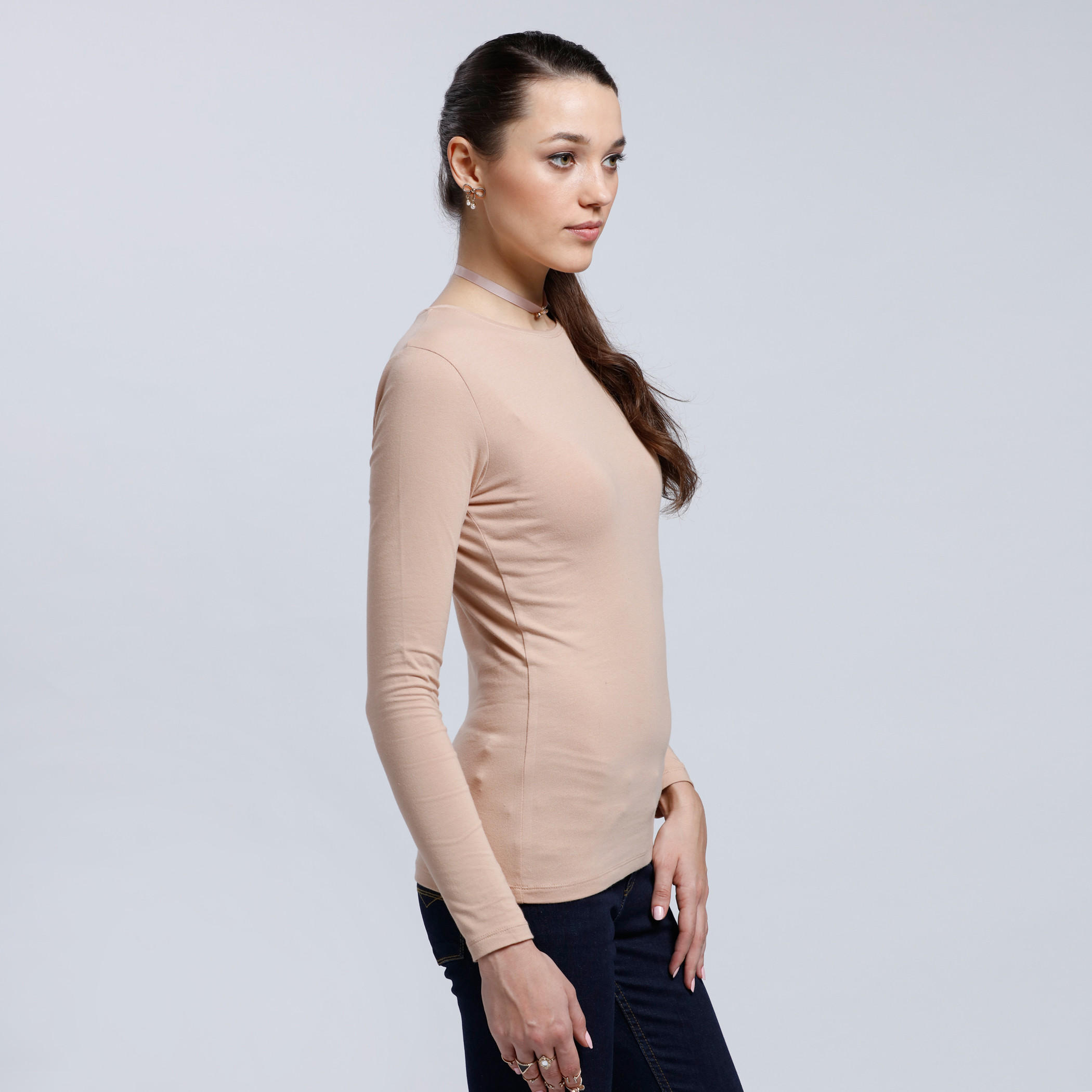 Long Sleeves T-Shirt with Crew Neck-women-clothing-tshirts-image-3