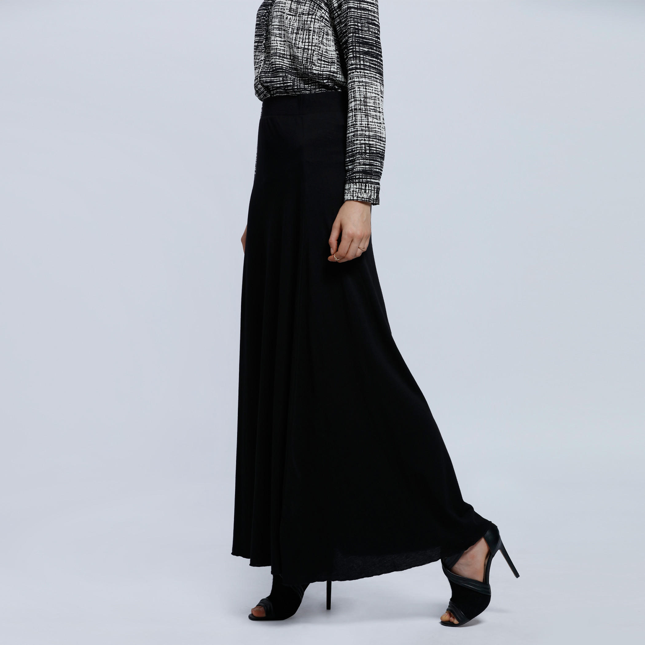 تنورة طويلة بخصر مطاطي-women-clothing-bottoms-skirts-image-3