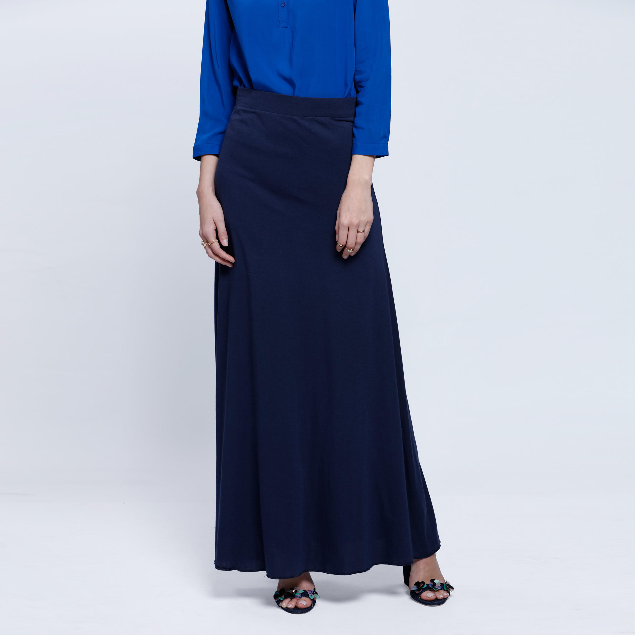 تنورة طويلة بخصر مطاطي-women-clothing-bottoms-skirts-image-5