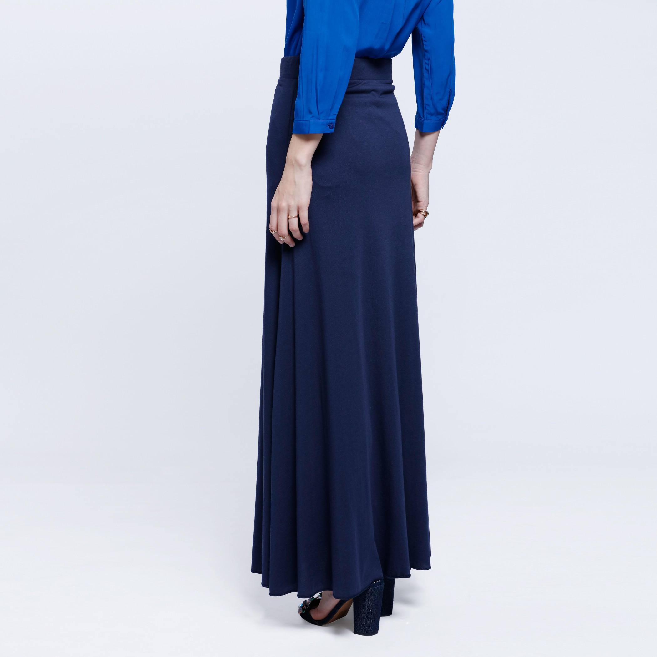تنورة طويلة بخصر مطاطي-women-clothing-bottoms-skirts-image-4