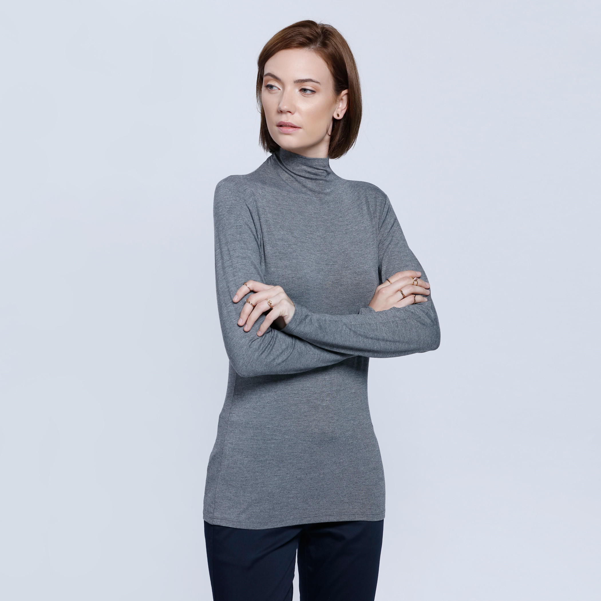 Long Sleeves Top with Turtle Neck-women-clothing-shirtsandblouses-blouses-image-1