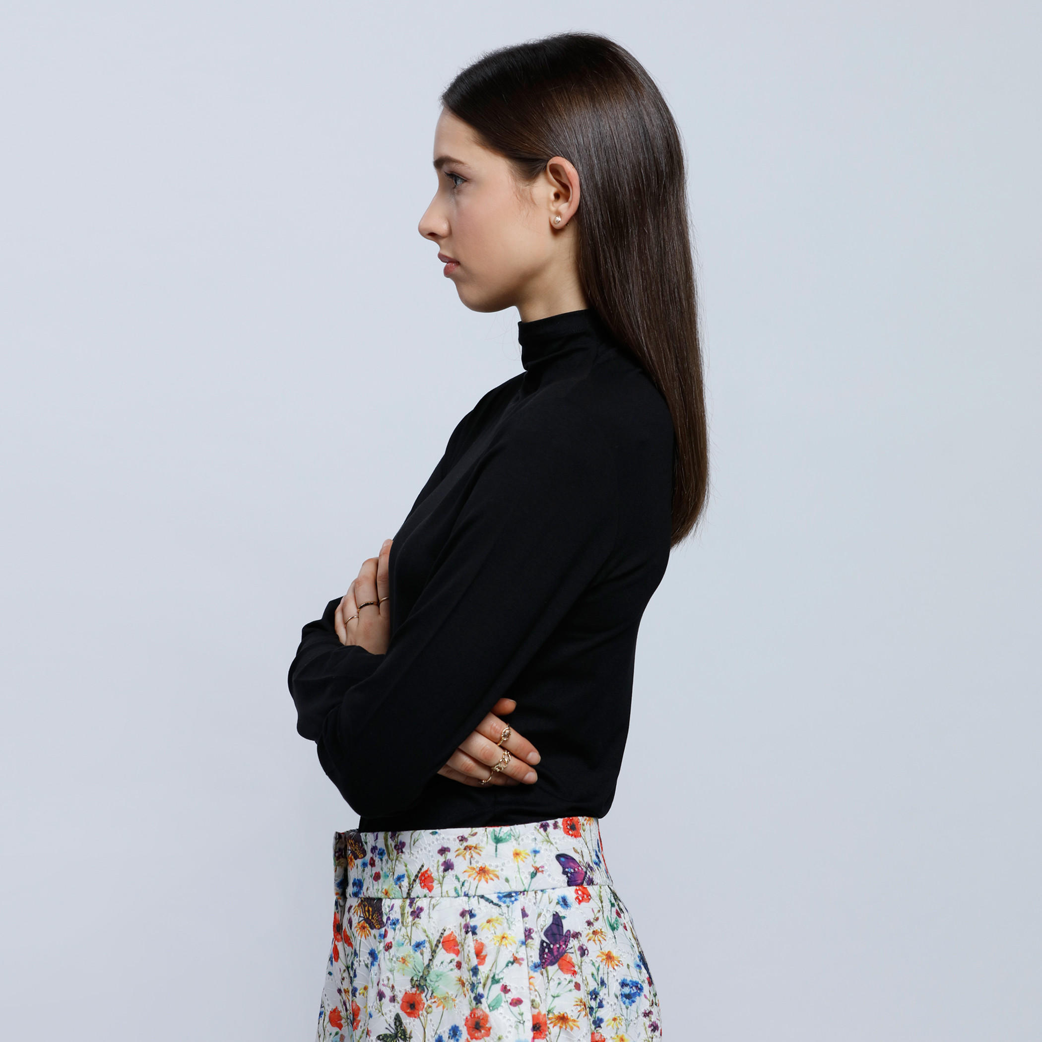 Embroidered T-Shirt with Long Sleeves and Turtle Neck-women-clothing-tshirts-image-3