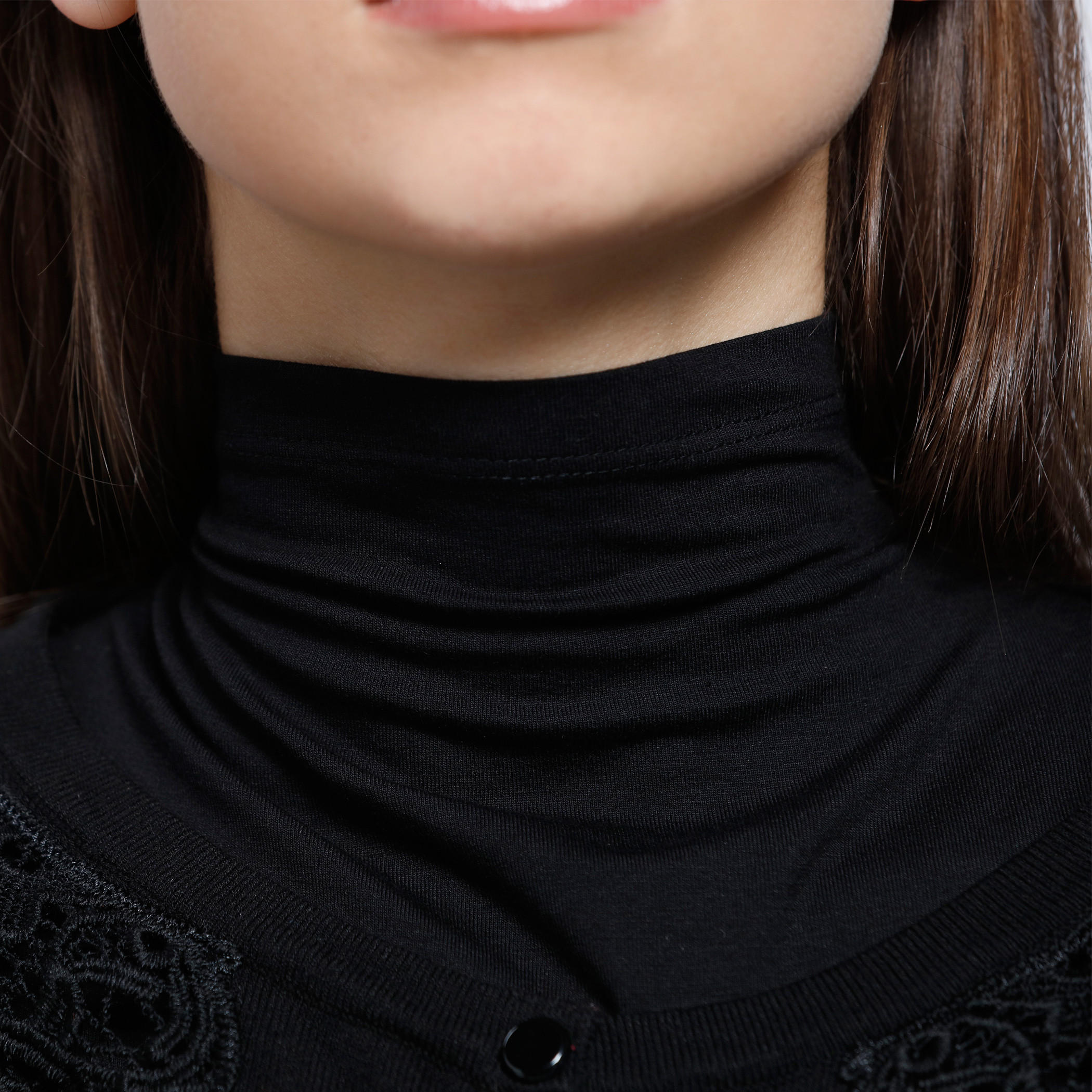 Embroidered T-Shirt with Long Sleeves and Turtle Neck-women-clothing-tshirts-image-4