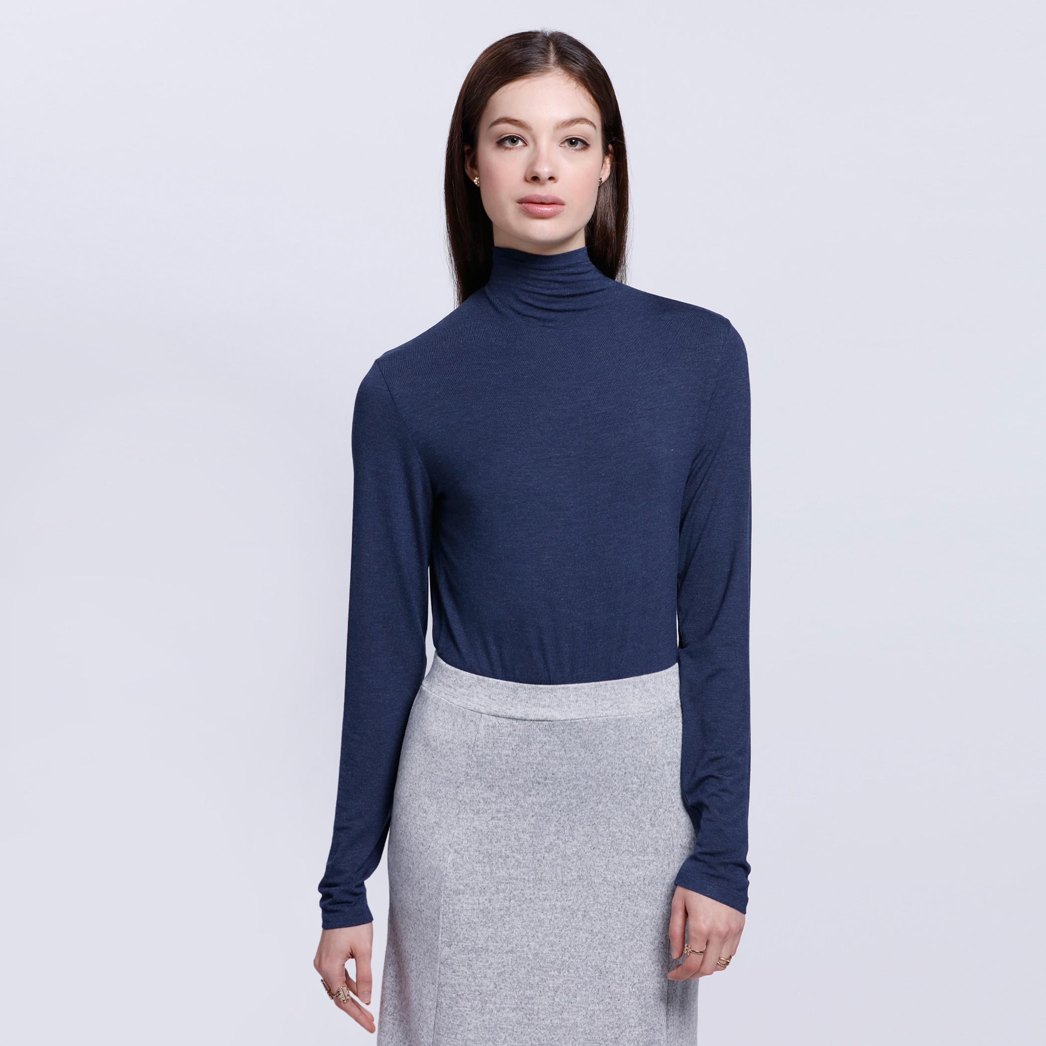 Turtle Neck T-Shirt with Long Sleeves-women-clothing-tshirts-image-5