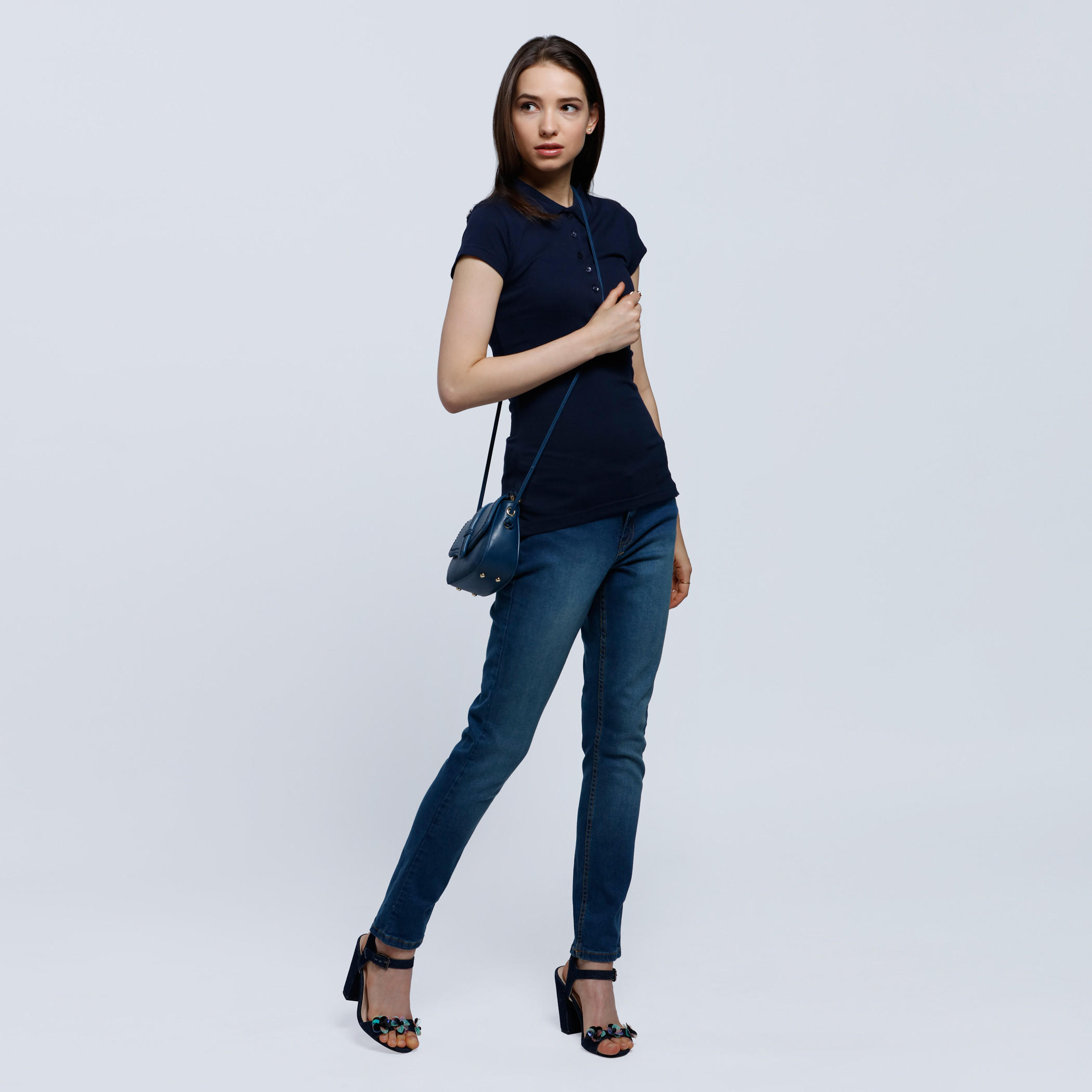 Polo Neck T-Shirt with Short Sleeves-women-clothing-tshirts-image-5