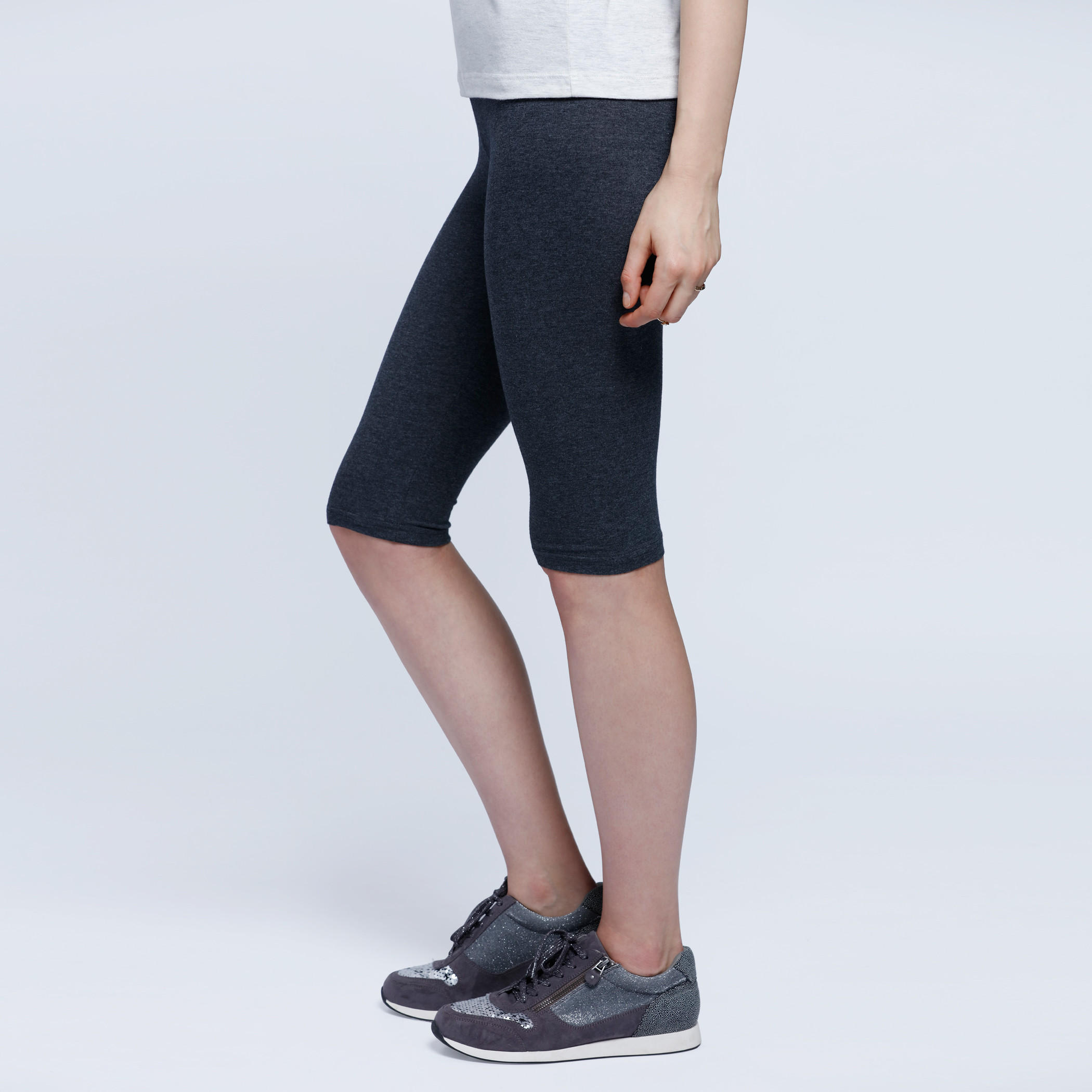 Knee Length Leggings with Elasticised Waistband-women-clothing-bottoms-leggings-image-3