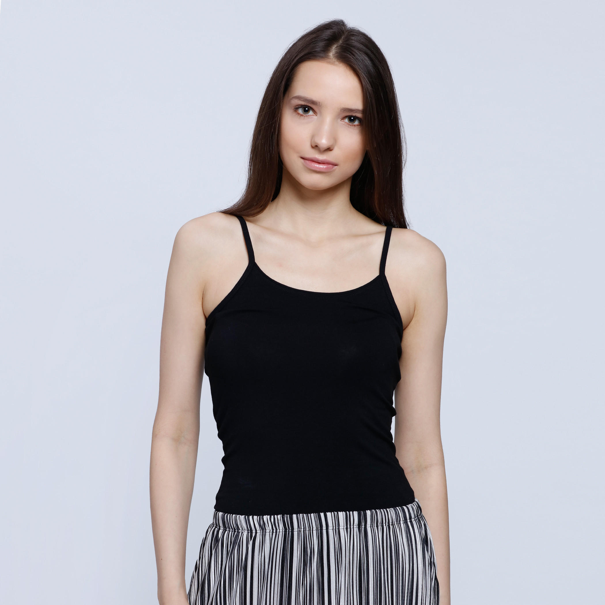 Round Neck Spaghetti Vest-women-clothing-tshirts-image-1