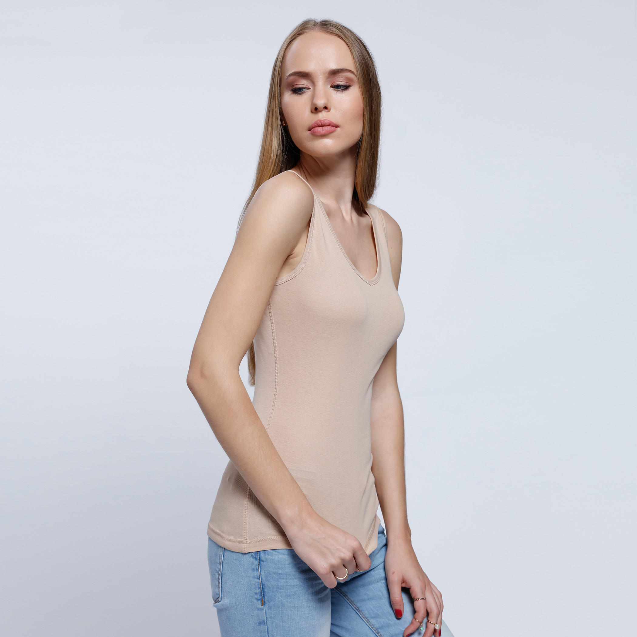 Sleeveless V-Neck Vest-women-clothing-tshirts-image-3