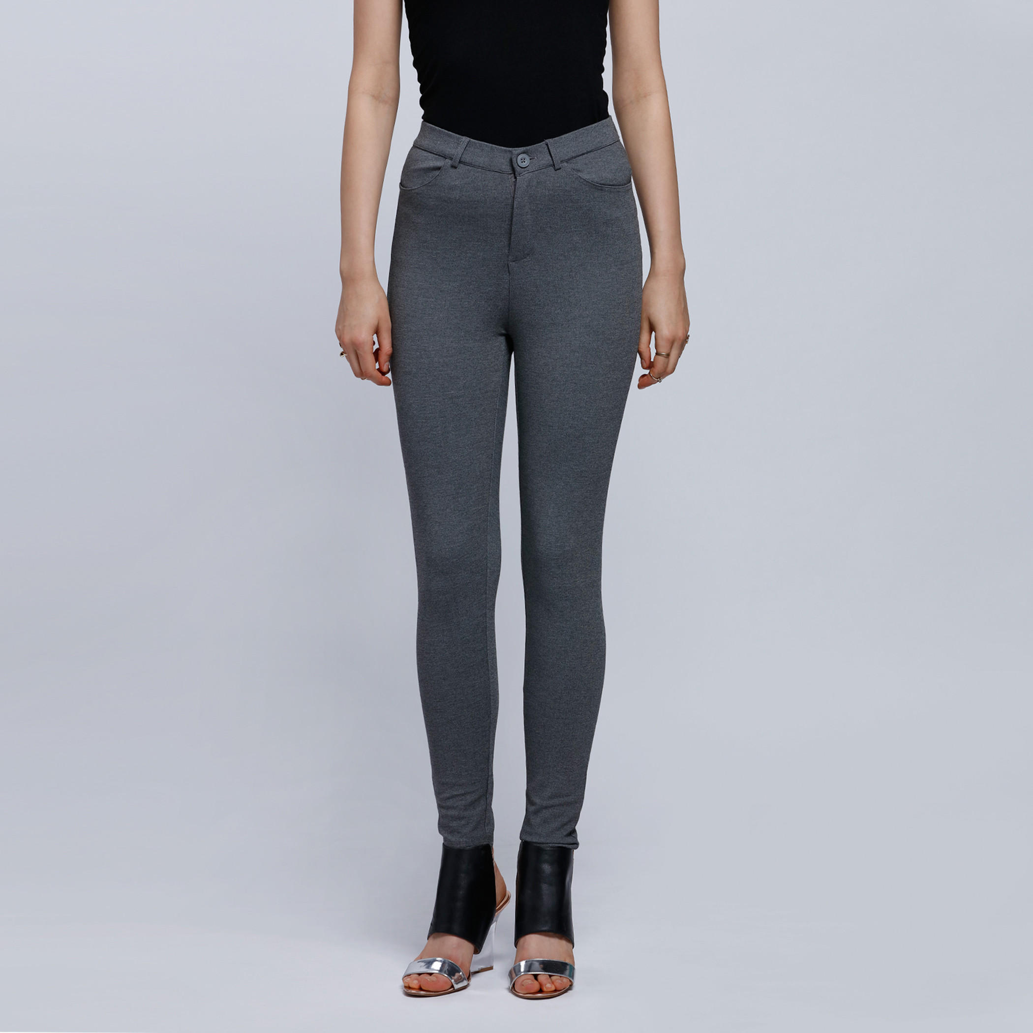 Full Length Pants with Button Closure -women-clothing-bottoms-trousers-image-1