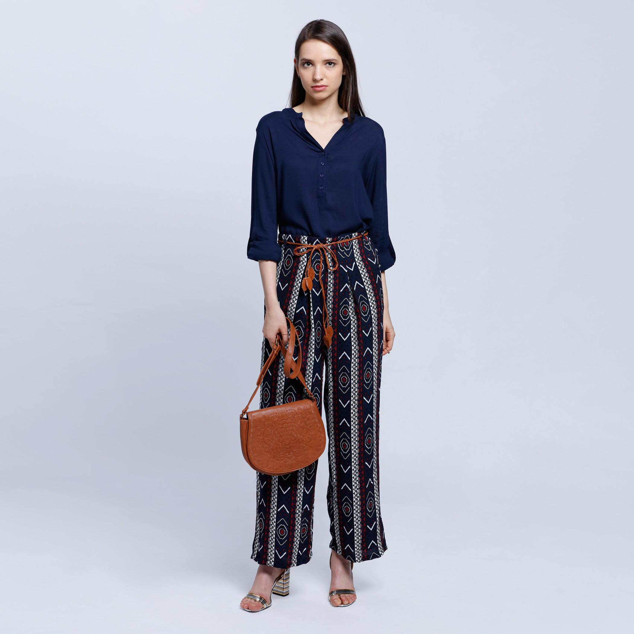 Solid Top with Roll-up Sleeves-women-clothing-shirtsandblouses-blouses-image-5