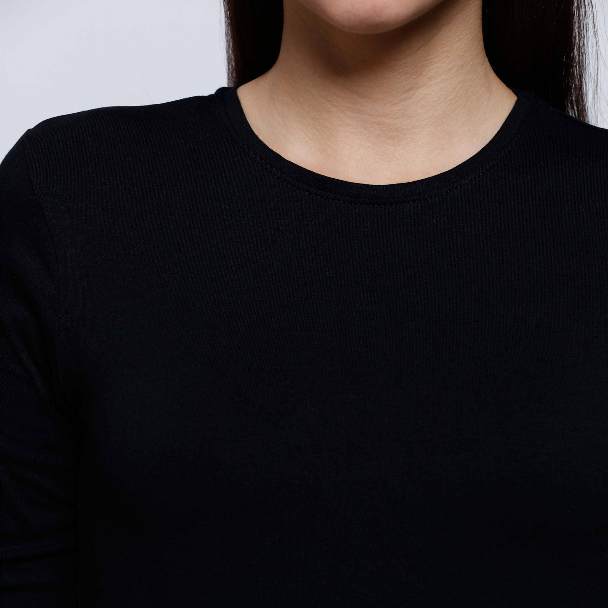 Crew Neck T-Shirt with Long Sleeves-women-clothing-tshirts-image-9
