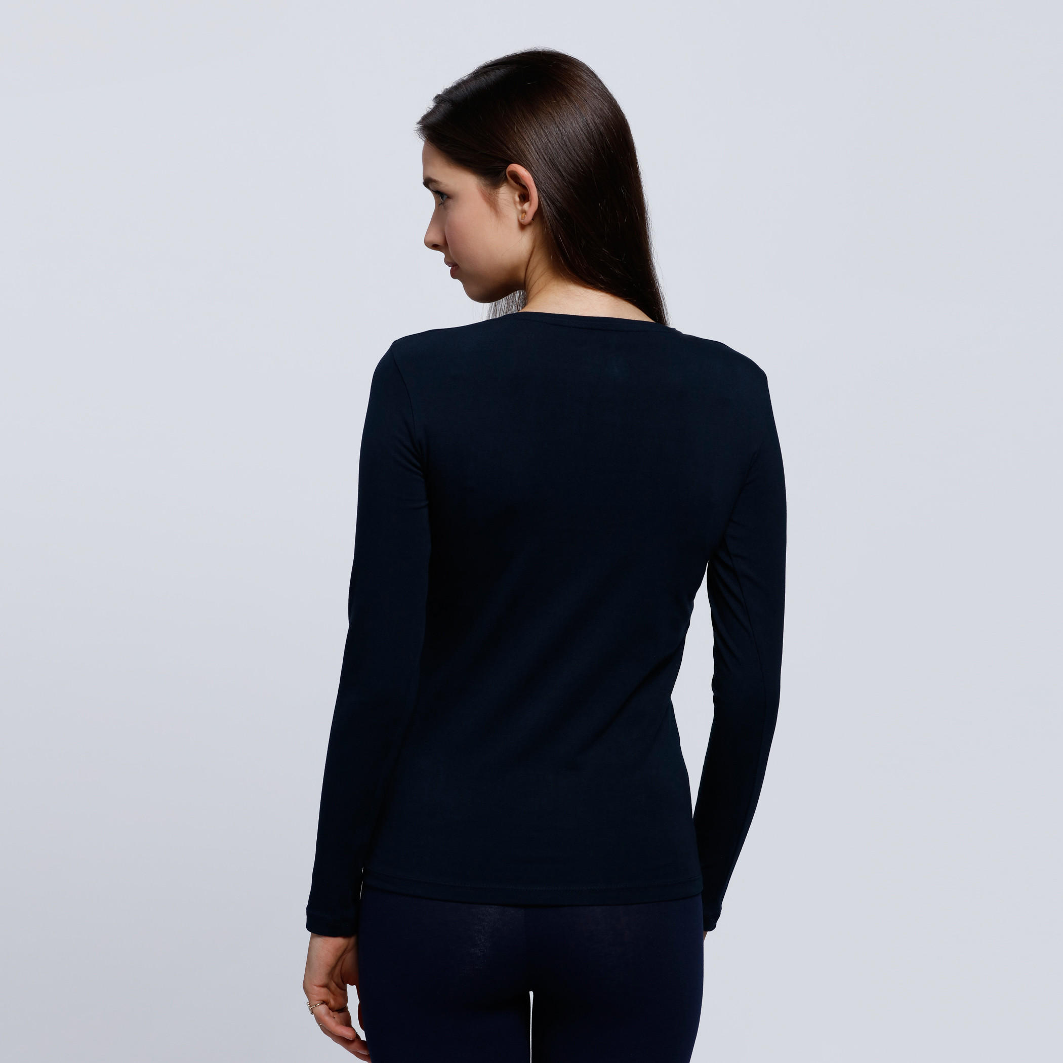 Crew Neck T-Shirt with Long Sleeves-women-clothing-tshirts-image-17