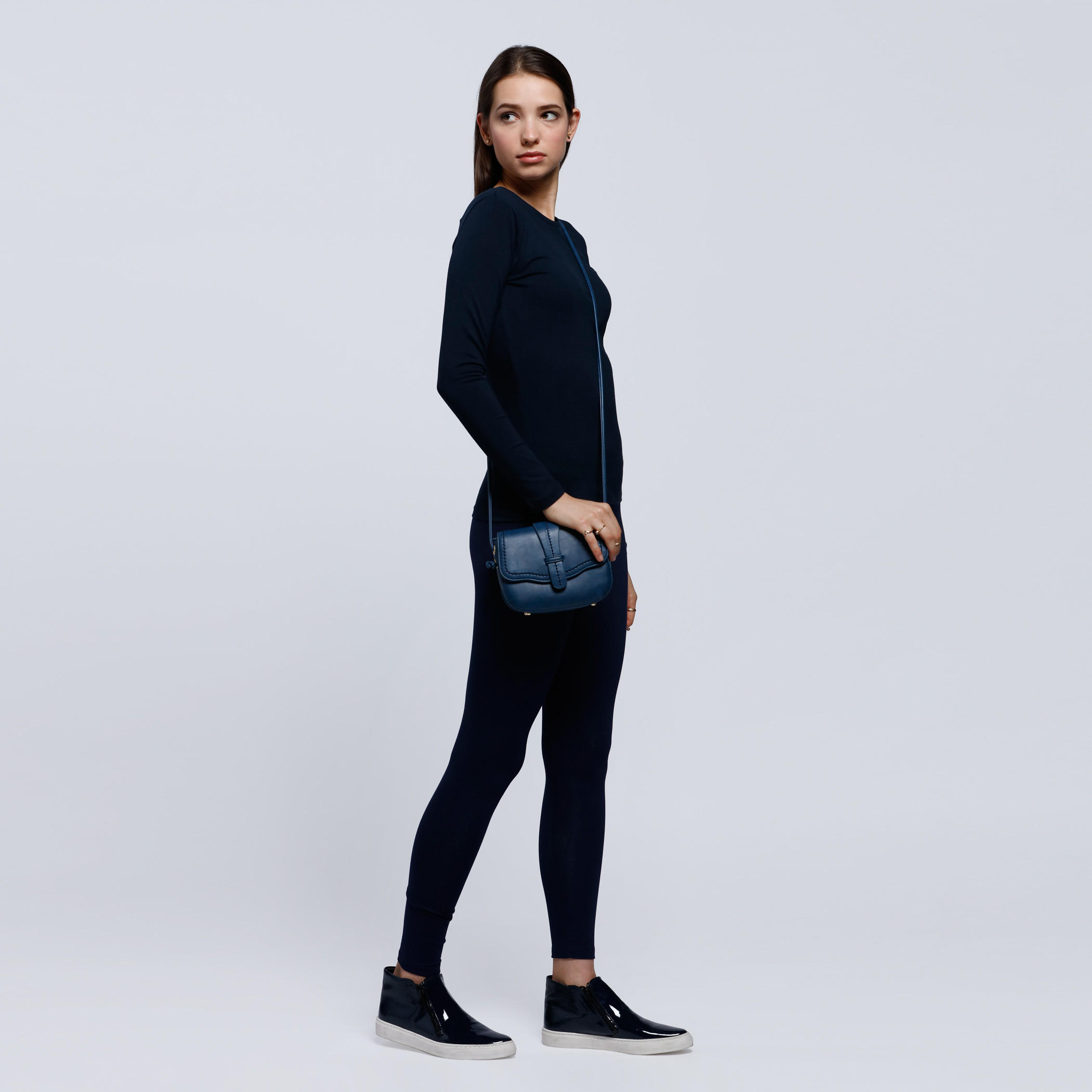 Crew Neck T-Shirt with Long Sleeves-women-clothing-tshirts-image-20