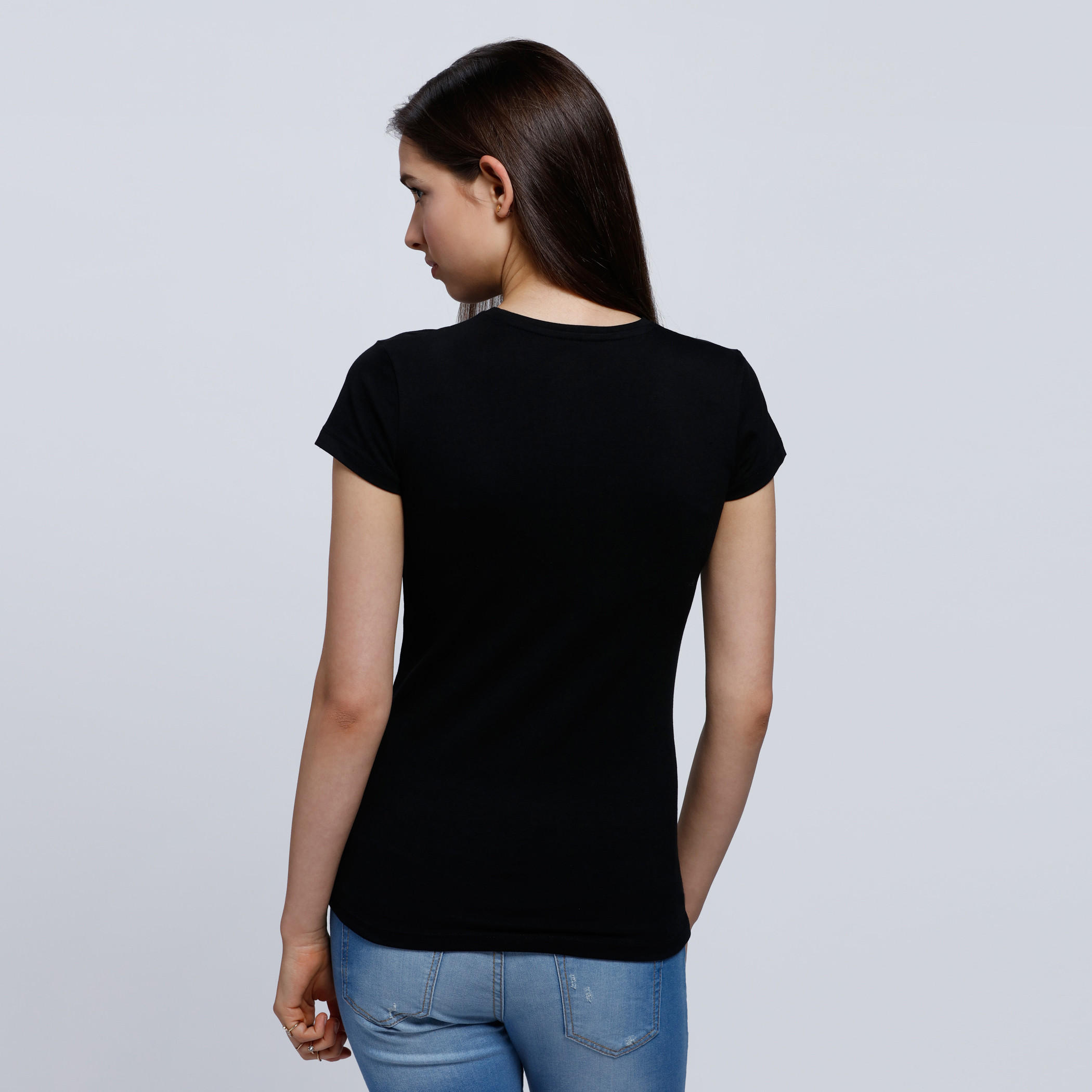 Crew Neck T-Shirt with Short Sleeves-women-clothing-tshirts-image-2