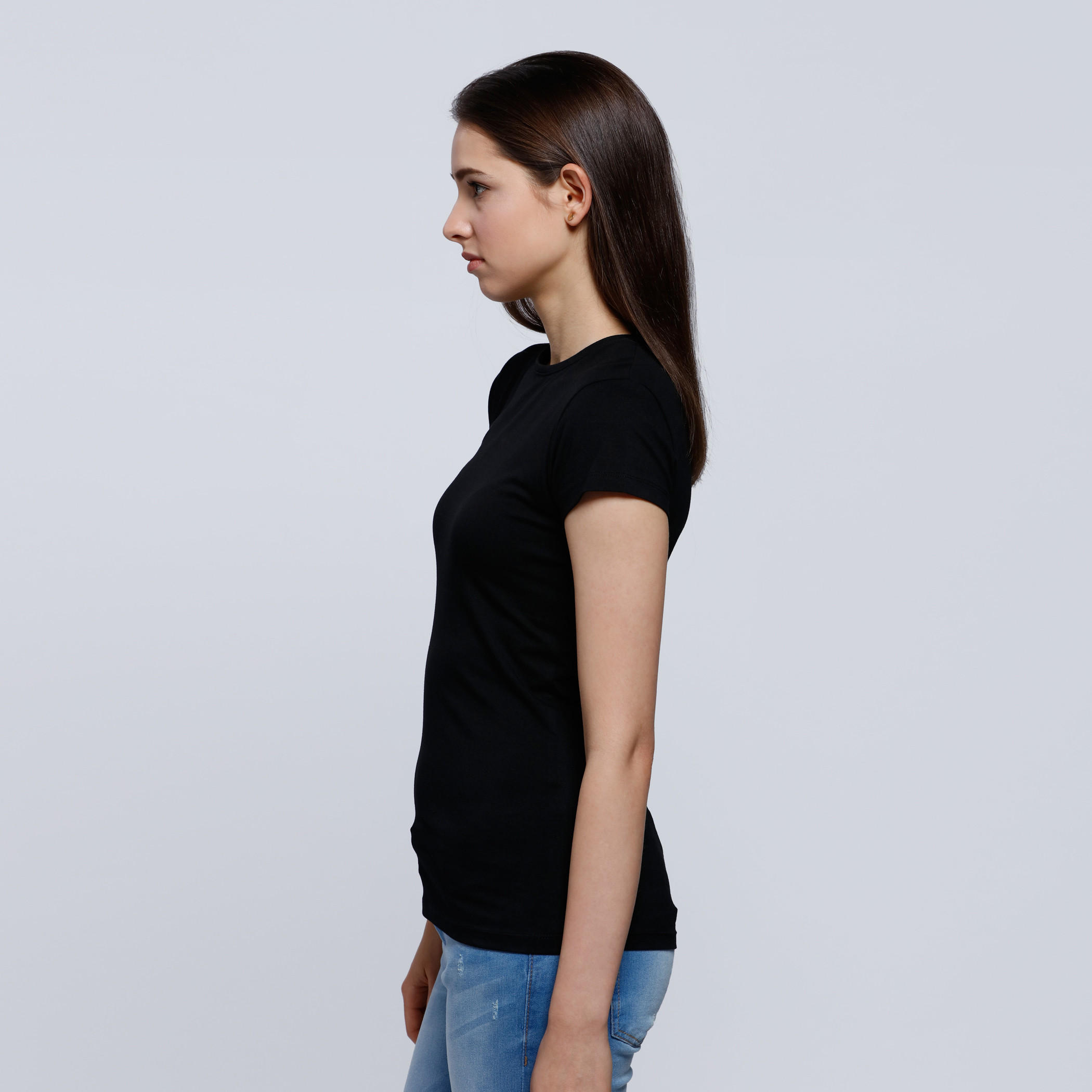 Crew Neck T-Shirt with Short Sleeves-women-clothing-tshirts-image-3
