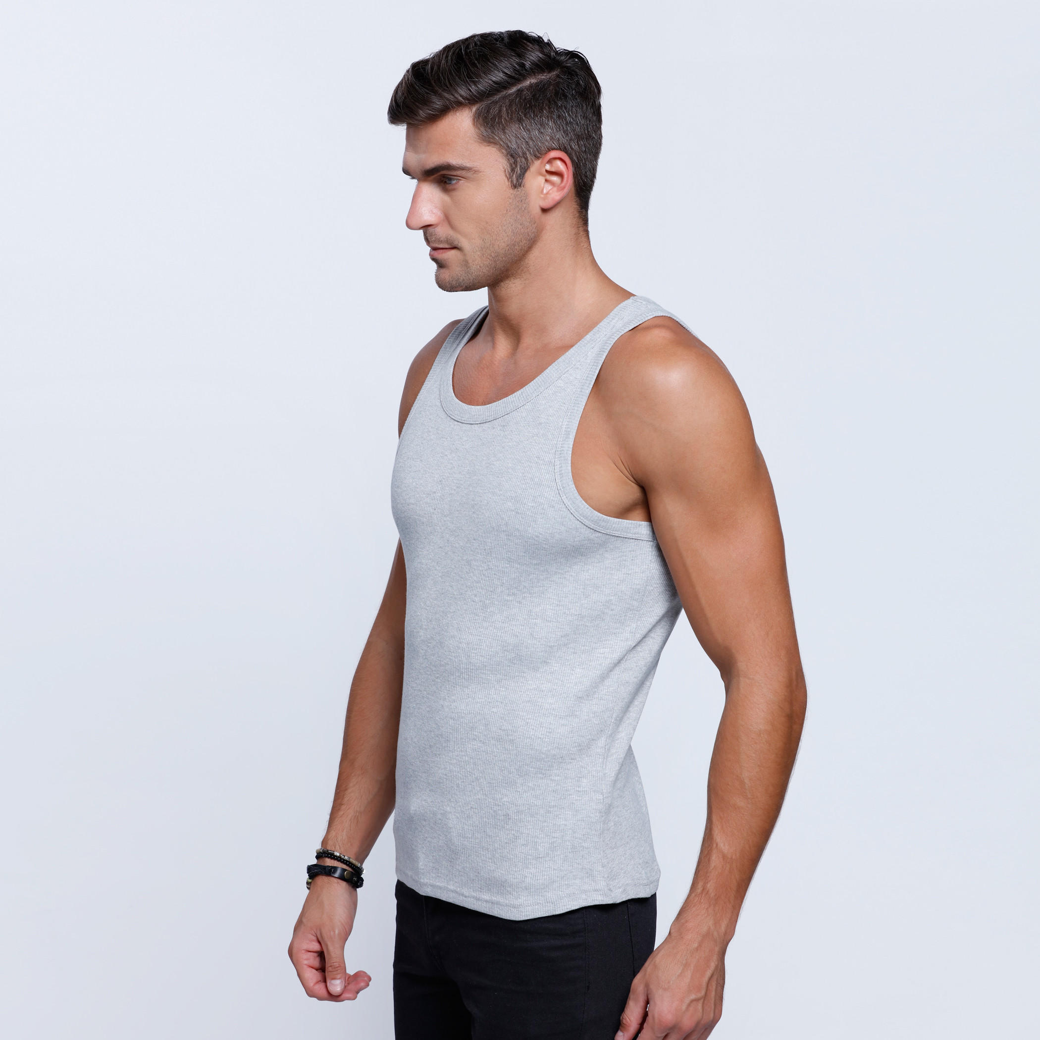 Ribbed Sleeveless Vest with Round Neck-men-clothing-tshirtsandpolos-vests-image-3