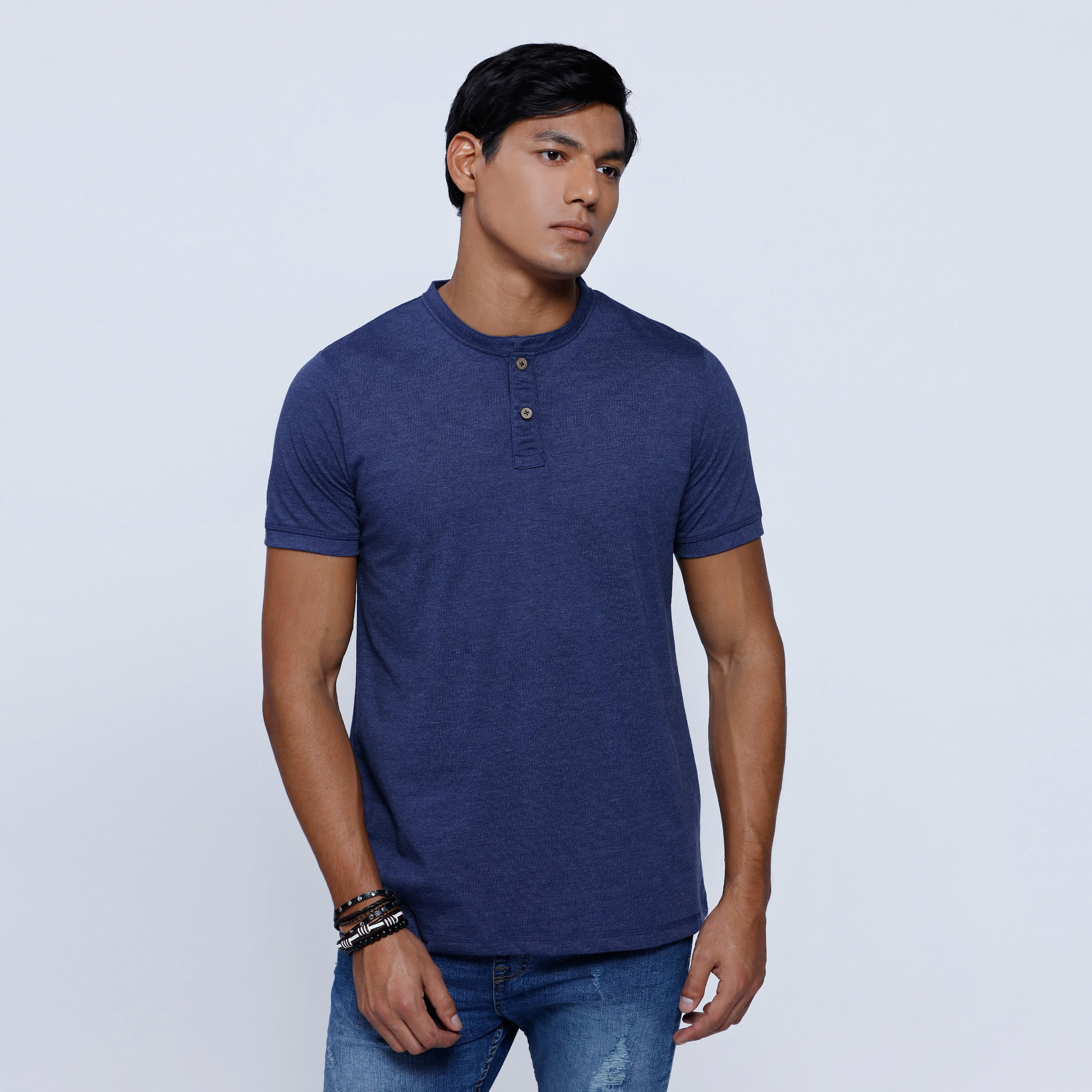 Henley Neck T-Shirt with Short Sleeves-men-clothing-tshirtsandpolos-tshirts-image-1