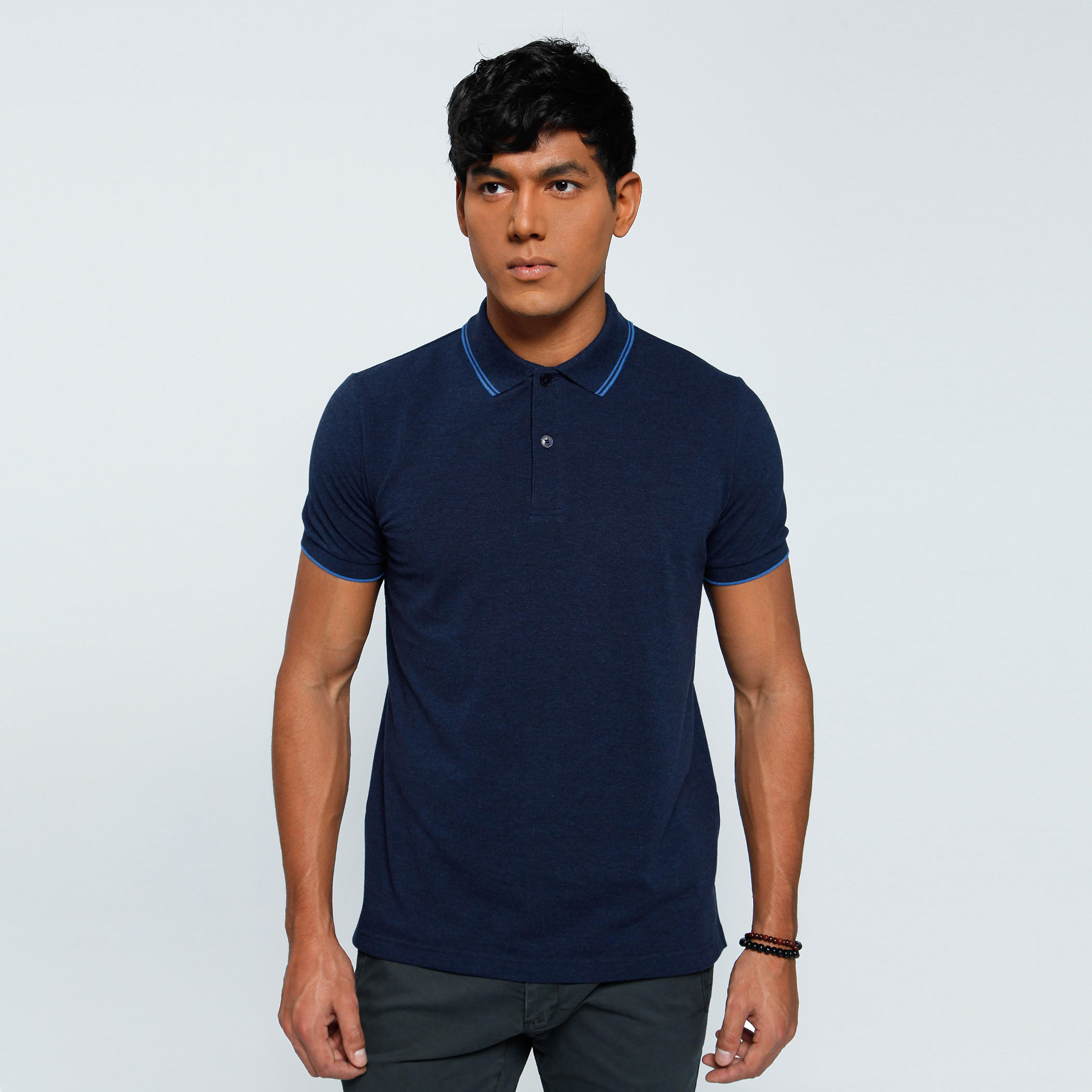 Polo Neck T-Shirt with Short Sleeves-men-clothing-tshirtsandpolos-polos-image-6