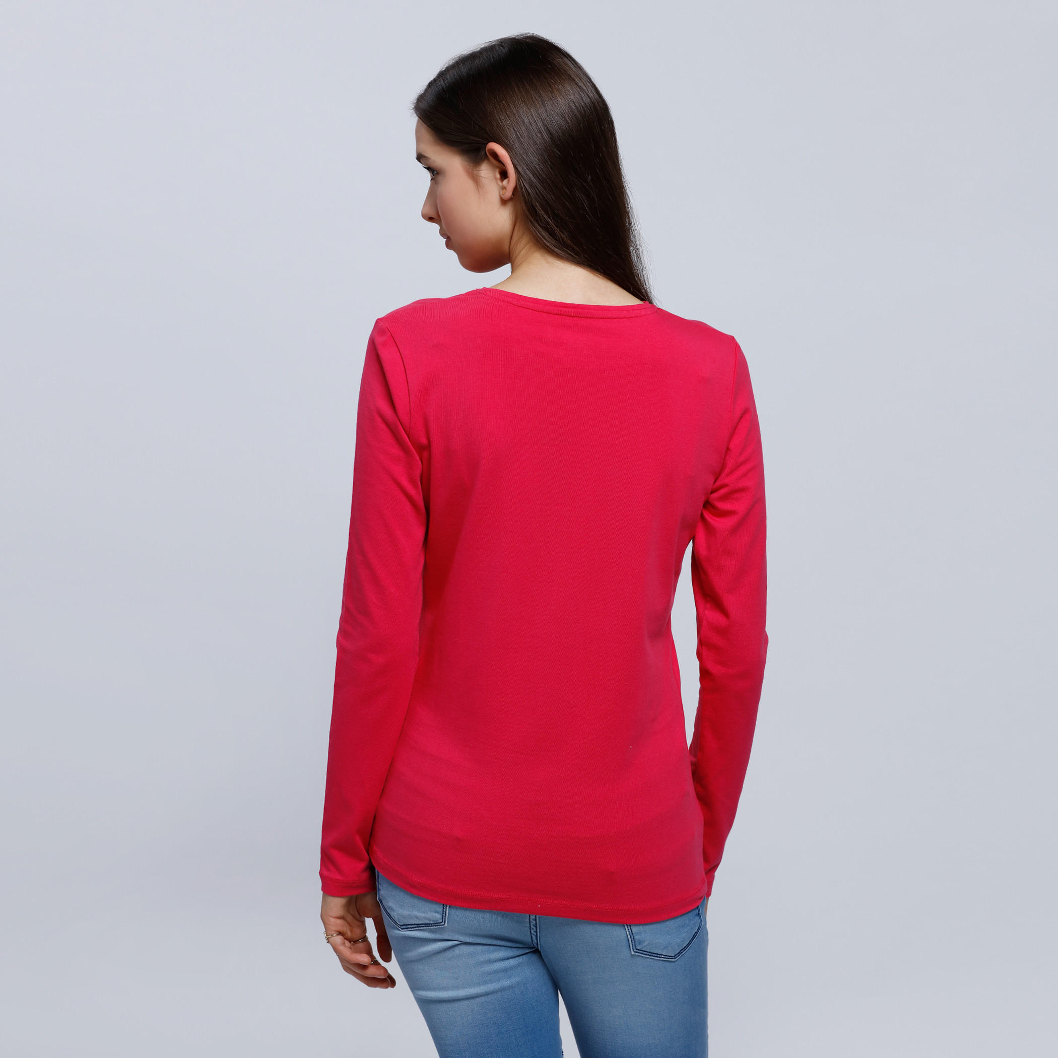 Crew Neck T-Shirt with Long Sleeves-women-clothing-tshirts-image-4