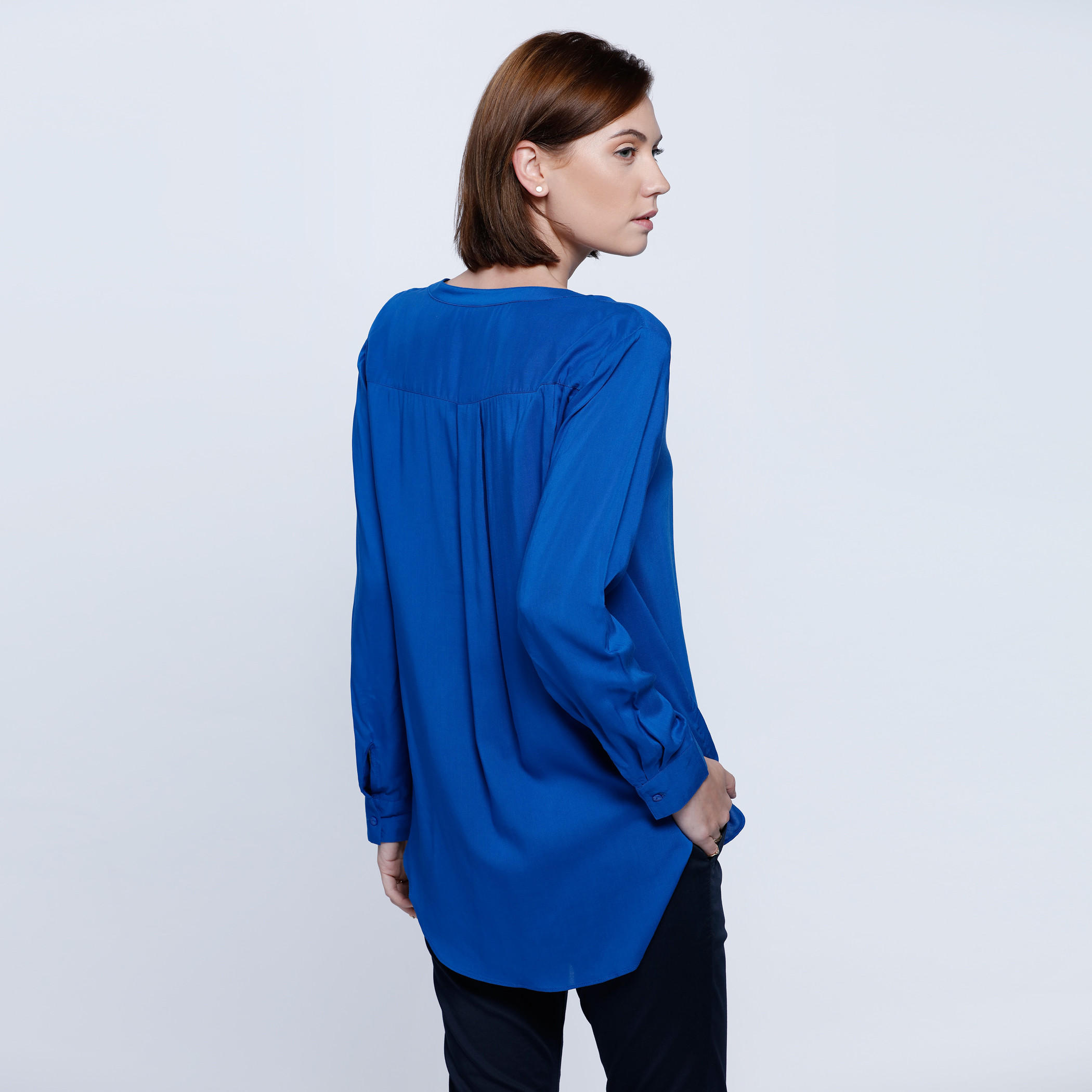 Long Sleeves Top with Half Placket-women-clothing-shirtsandblouses-blouses-image-2