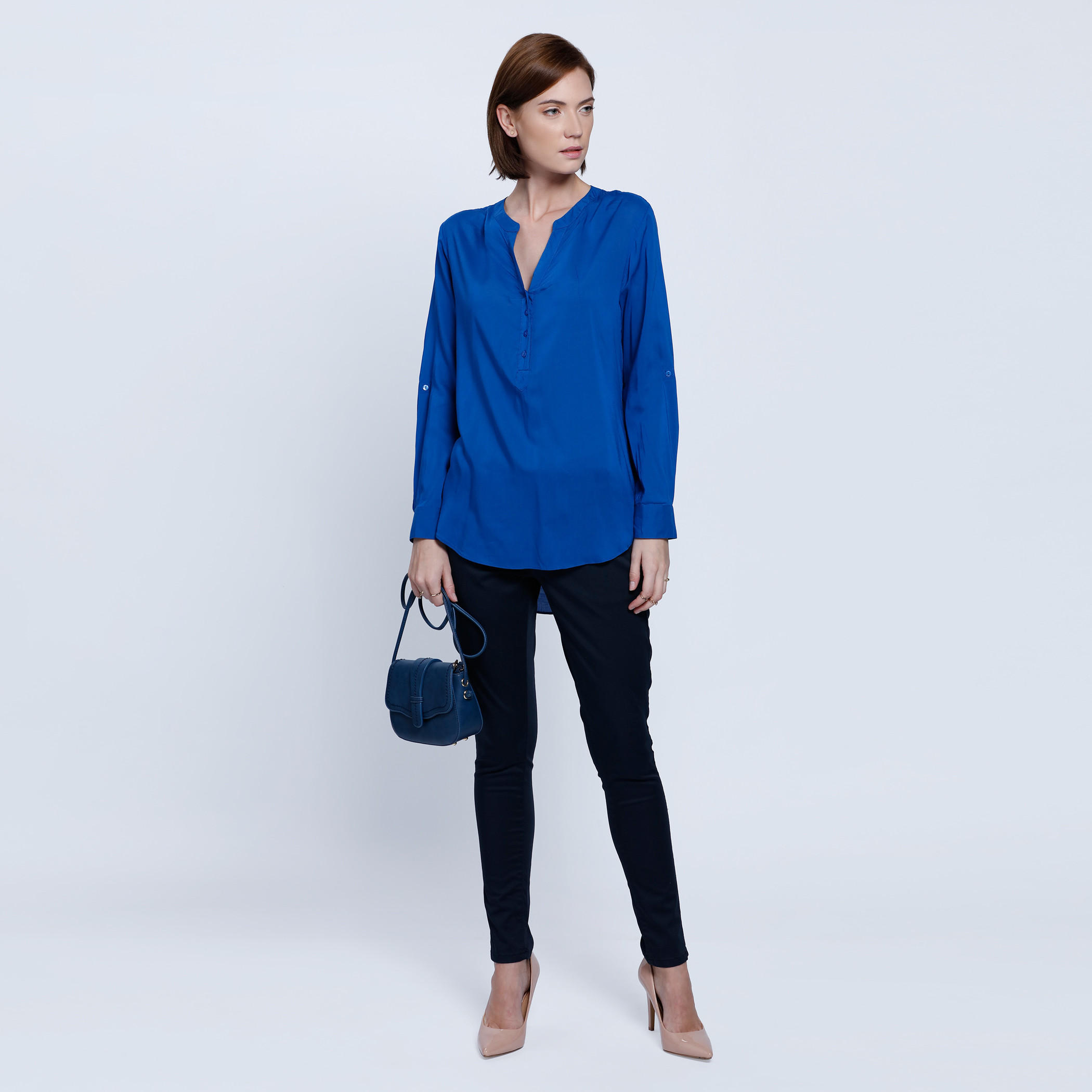 Long Sleeves Top with Half Placket-women-clothing-shirtsandblouses-blouses-image-5