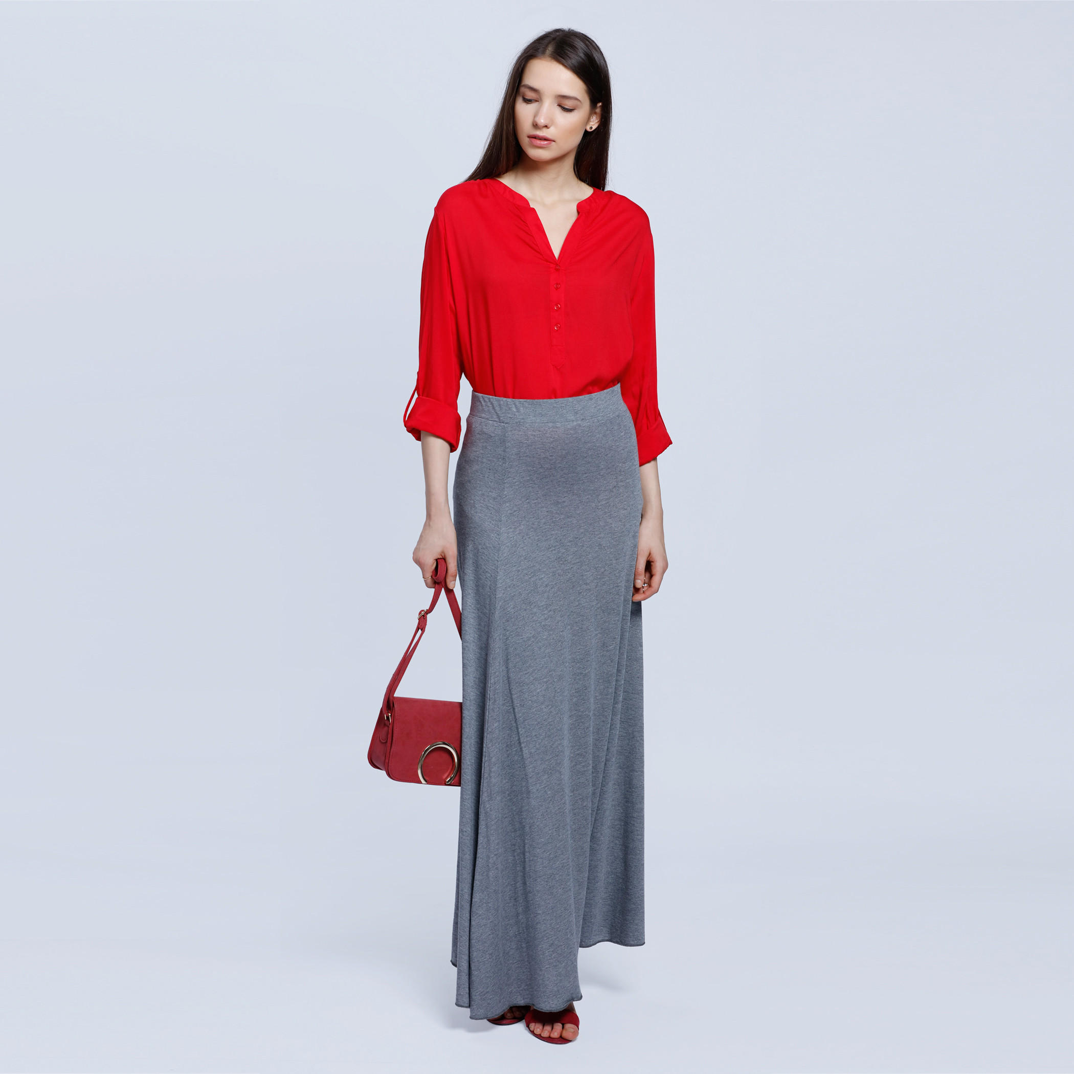 Roll Up Sleeves Top-women-clothing-shirtsandblouses-blouses-image-5