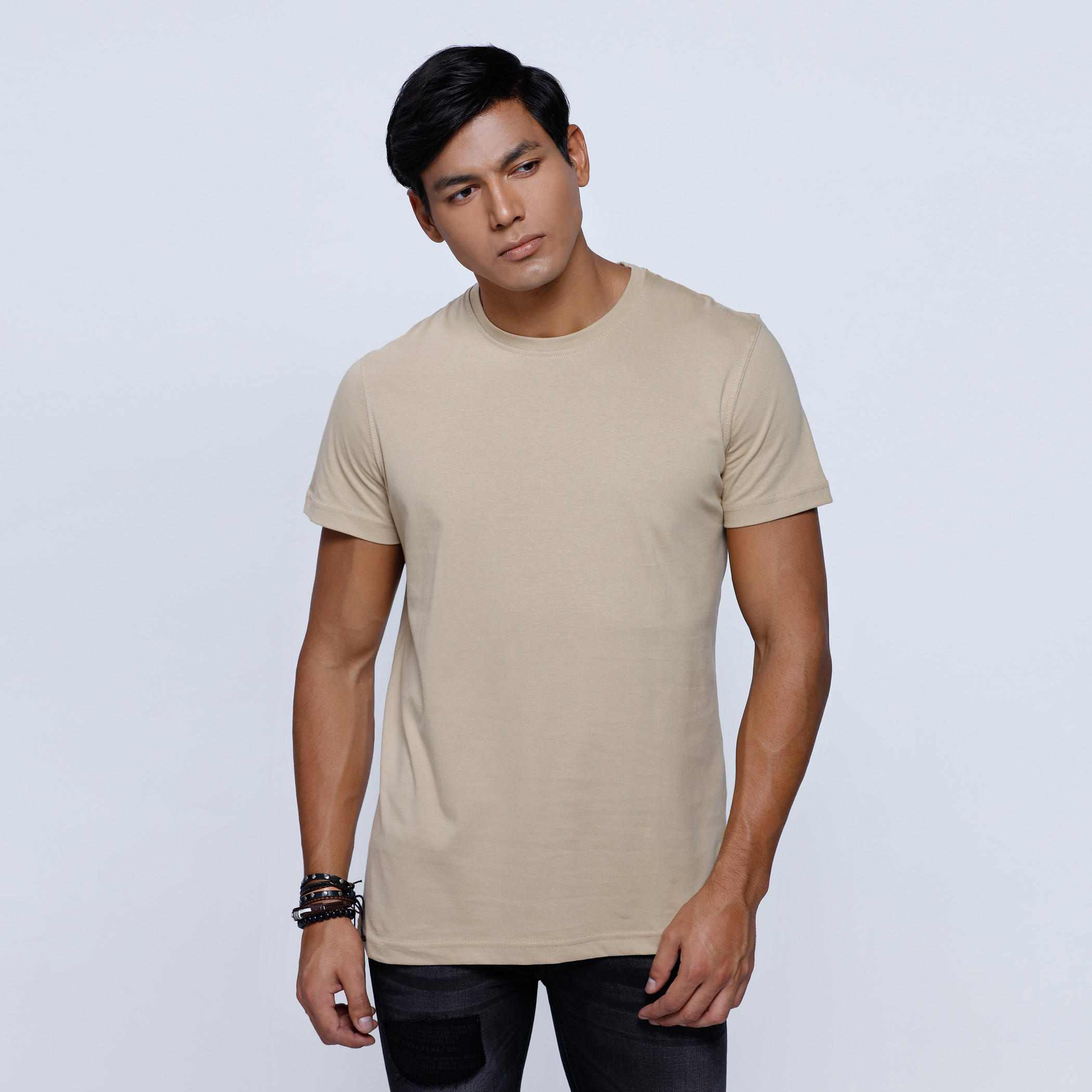 Crew Neck T-Shirt with Short Sleeves-men-clothing-tshirtsandpolos-tshirts-image-1