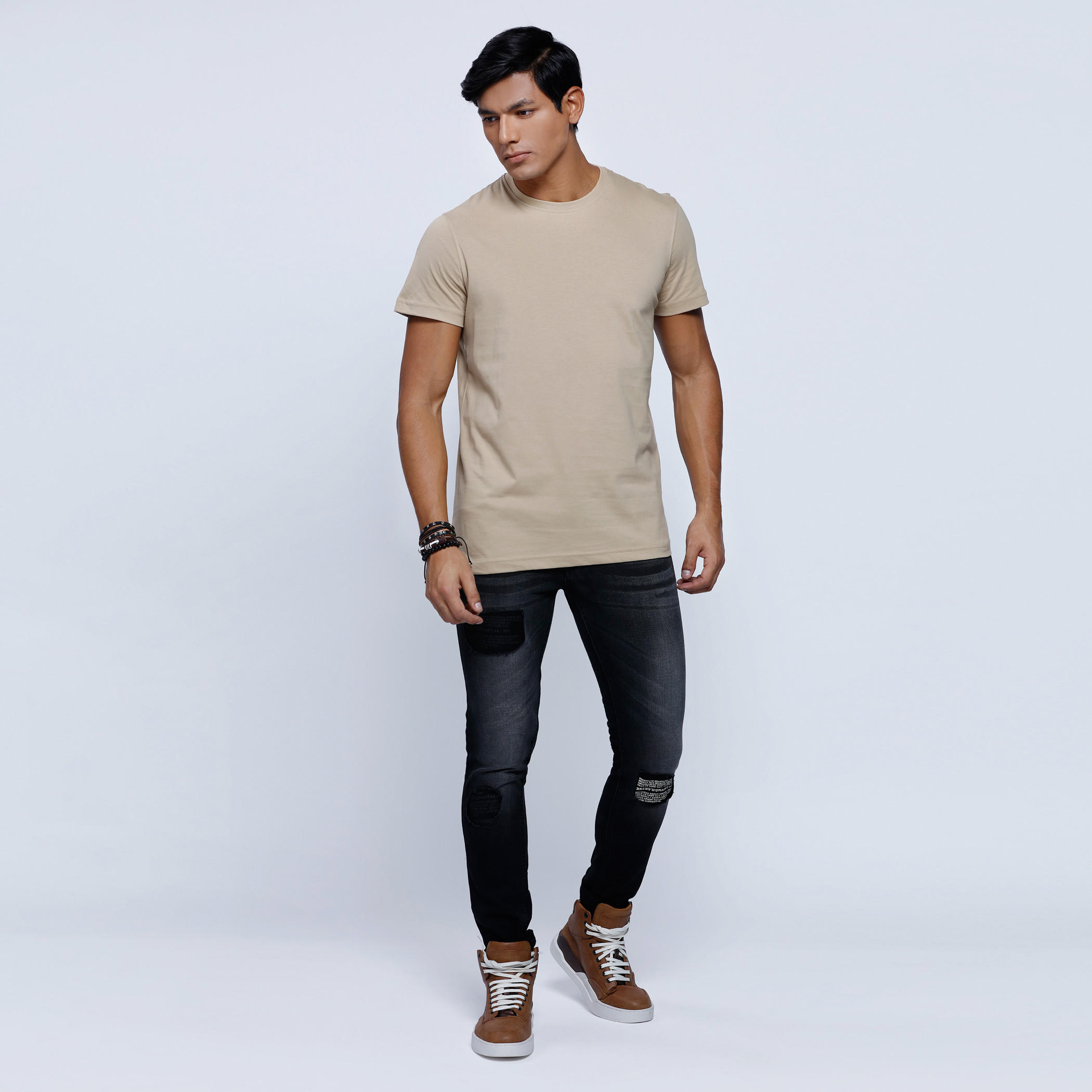 Crew Neck T-Shirt with Short Sleeves-men-clothing-tshirtsandpolos-tshirts-image-5