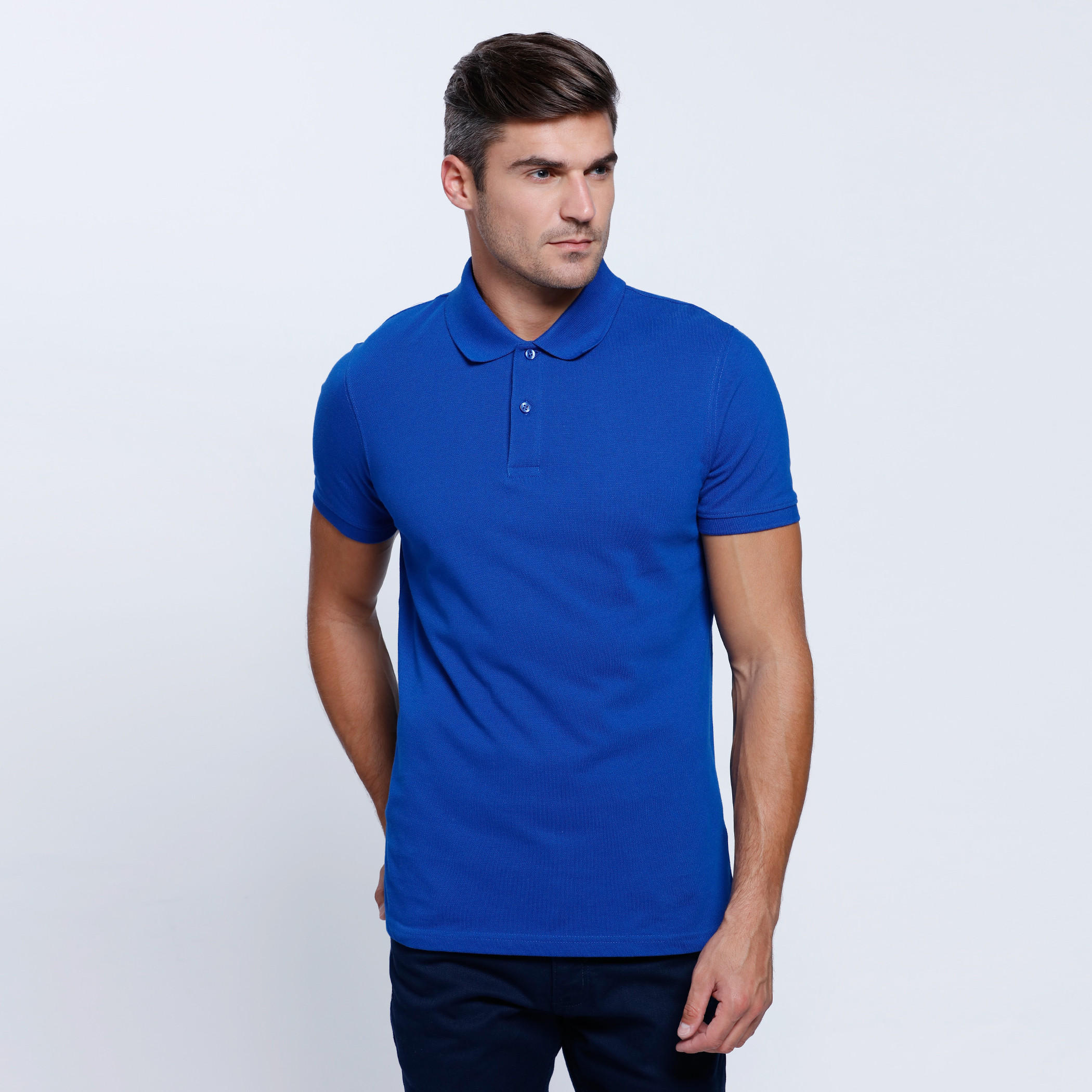 Short Sleeves T-Shirt with Polo Neckline-men-clothing-tshirtsandpolos-polos-image-1