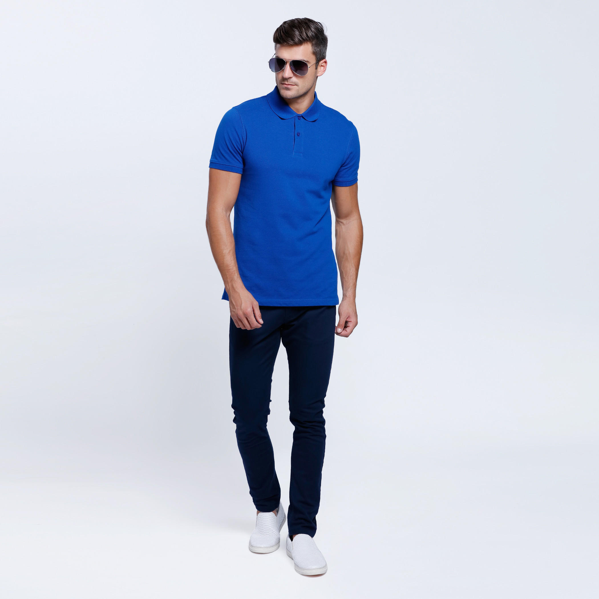 Short Sleeves T-Shirt with Polo Neckline-men-clothing-tshirtsandpolos-polos-image-1