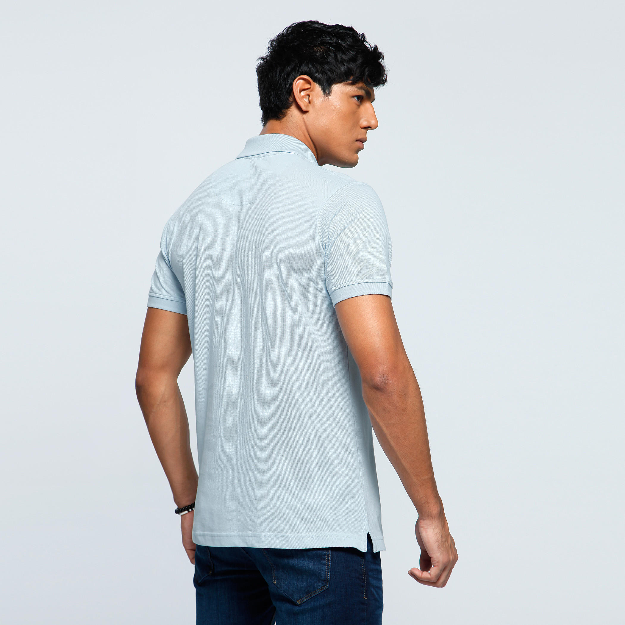 Polo Neck T-Shirt with Short Sleeves-men-clothing-tshirtsandpolos-polos-image-2