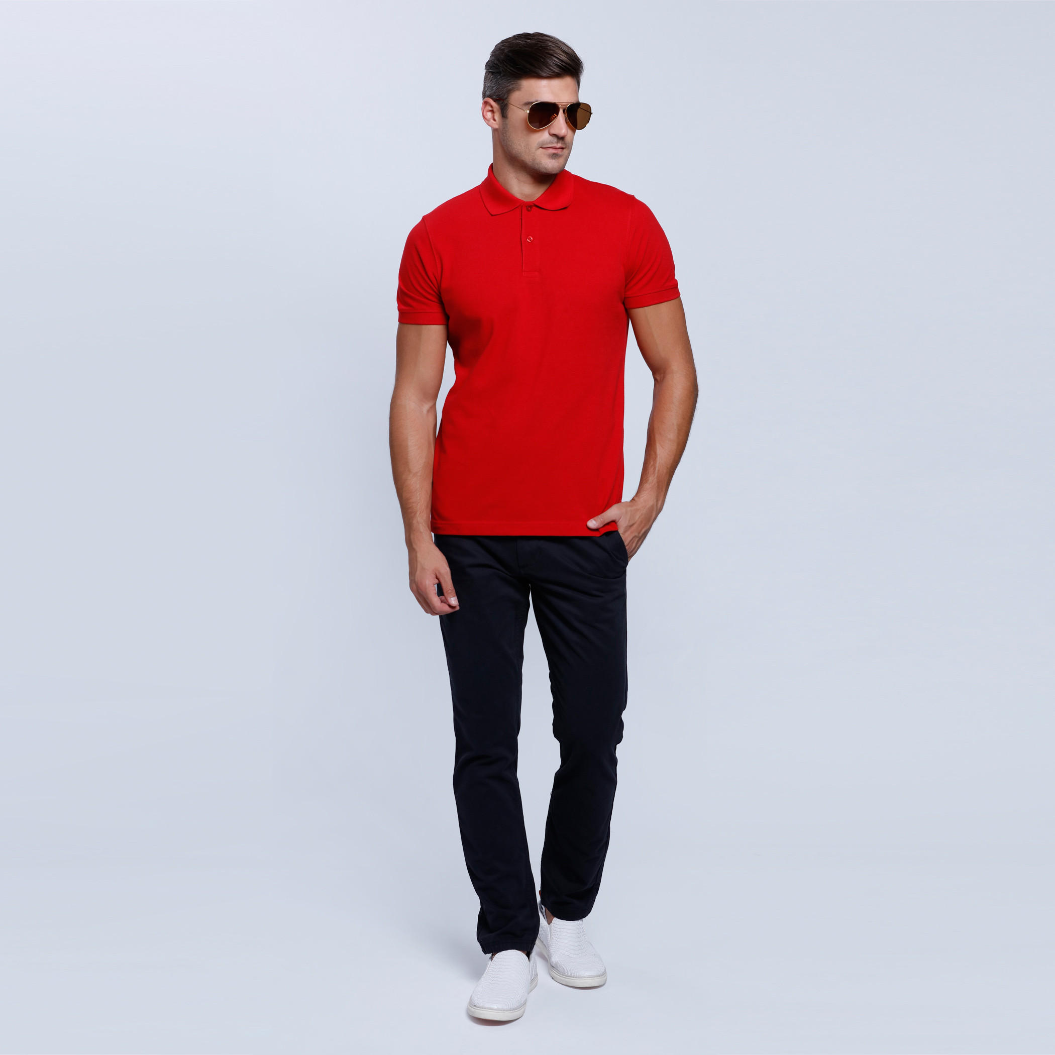 Short Sleeves T-Shirt with Polo Neckline-men-clothing-tshirtsandpolos-polos-image-10