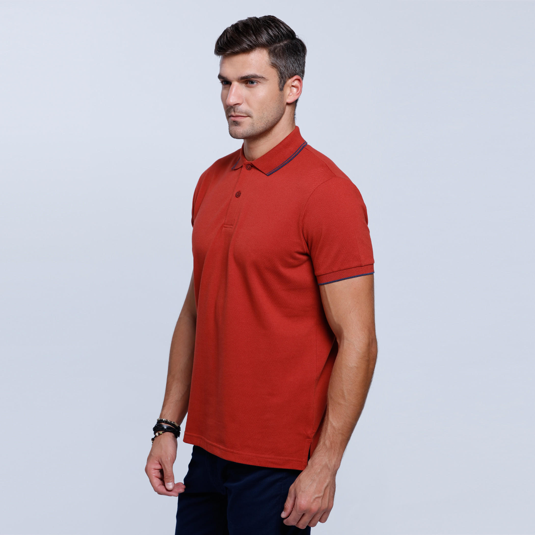 Short Sleeves T-Shirt with Polo Neckline-men-clothing-tshirtsandpolos-polos-image-3