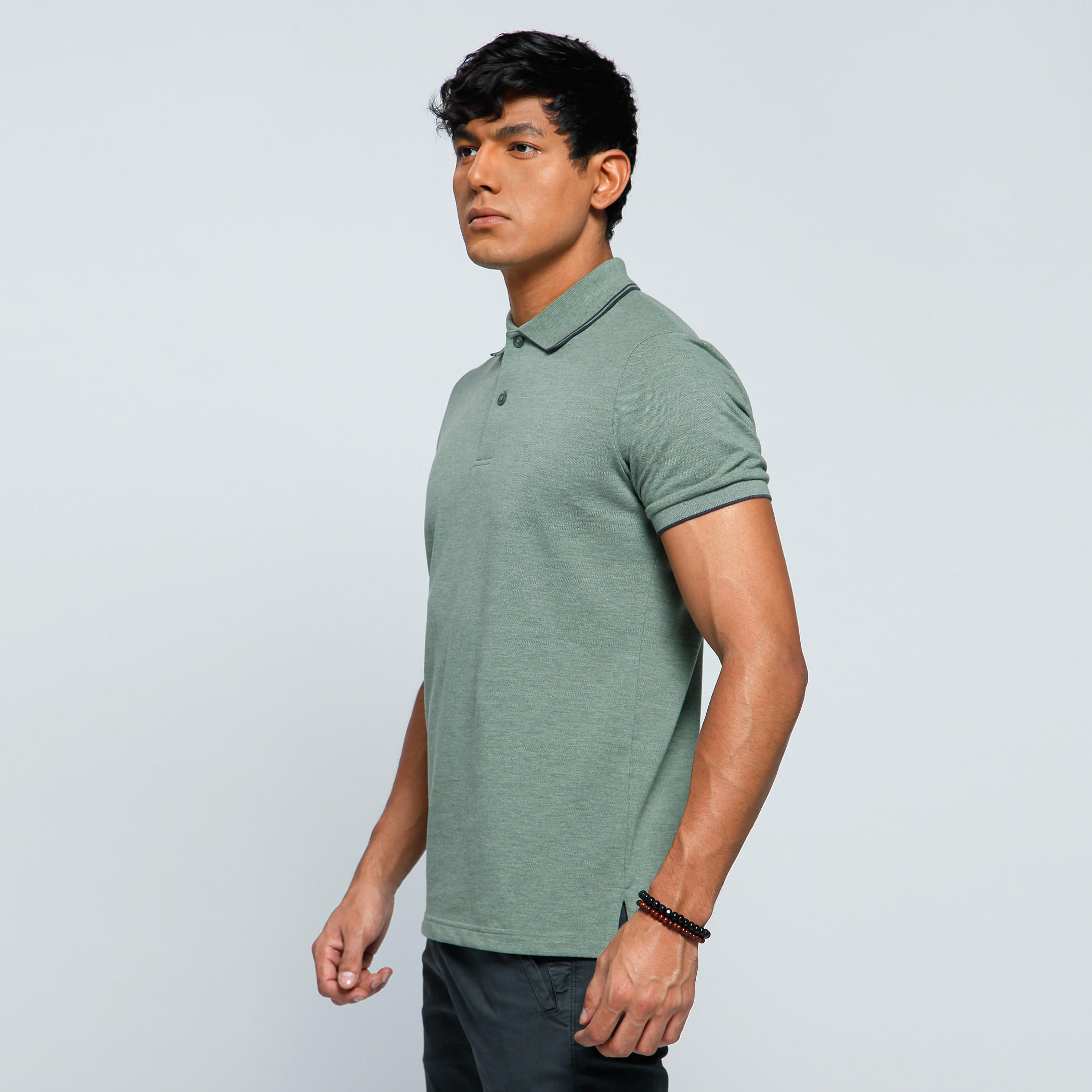 Polo Neck T-Shirt with Short Sleeves-men-clothing-tshirtsandpolos-polos-image-3