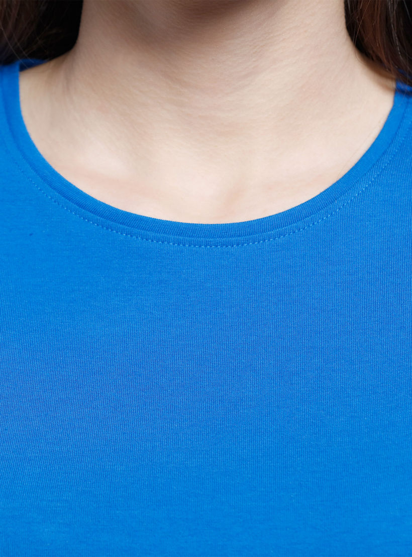 Solid Round Neck T-shirt-women-clothing-tshirts-image-4