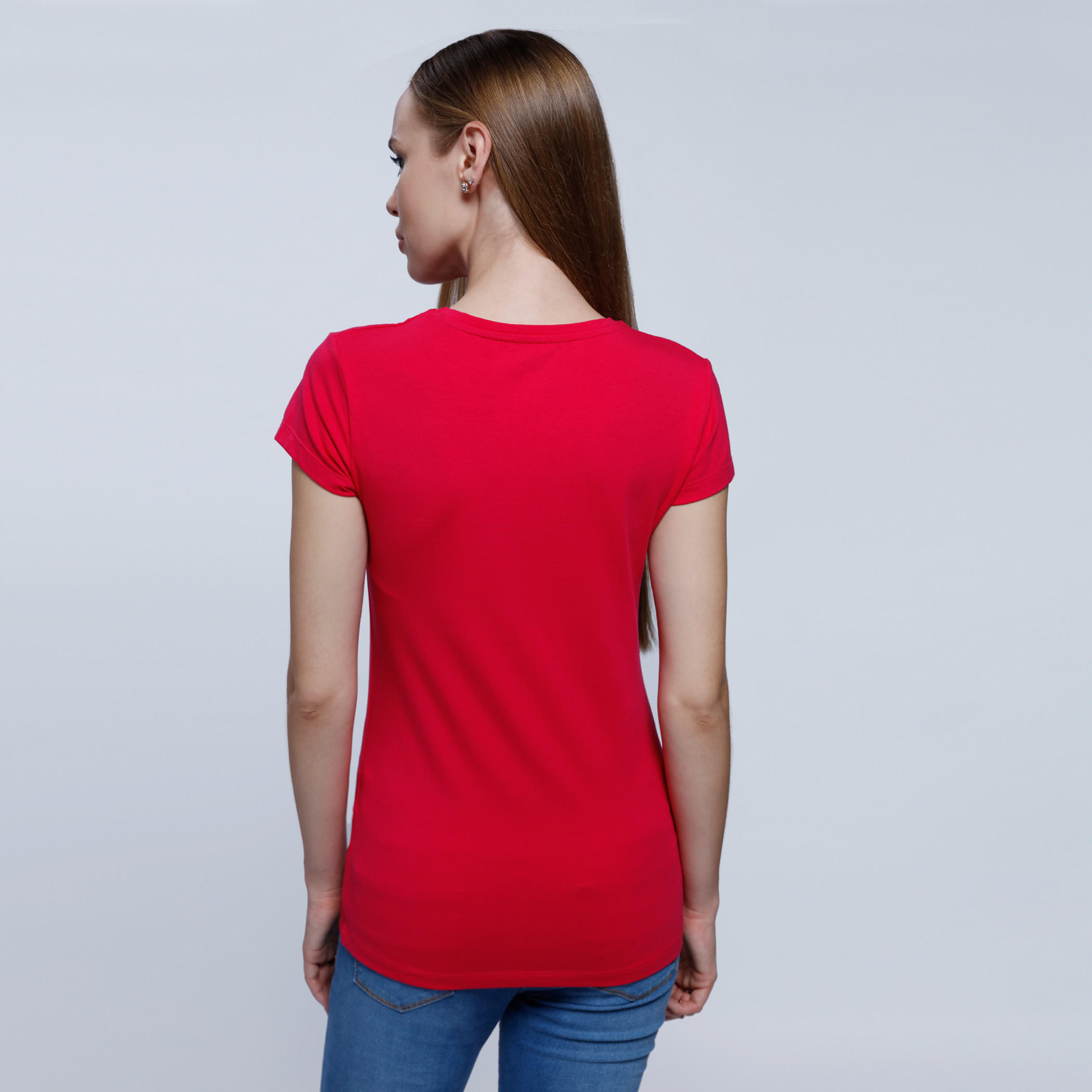 Round Neck T-Shirt with Short Sleeves-women-clothing-tshirts-image-2