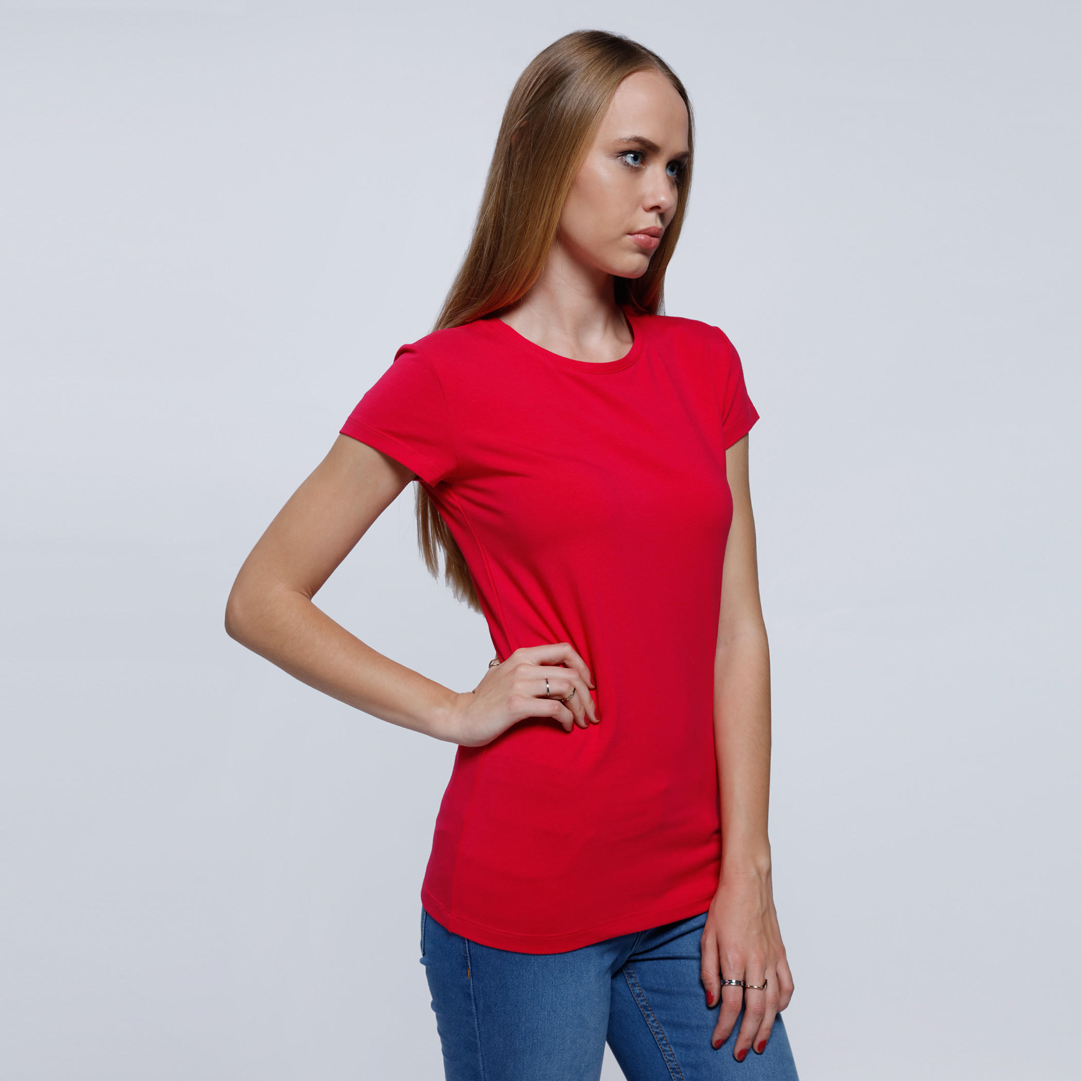 Round Neck T-Shirt with Short Sleeves-women-clothing-tshirts-image-3